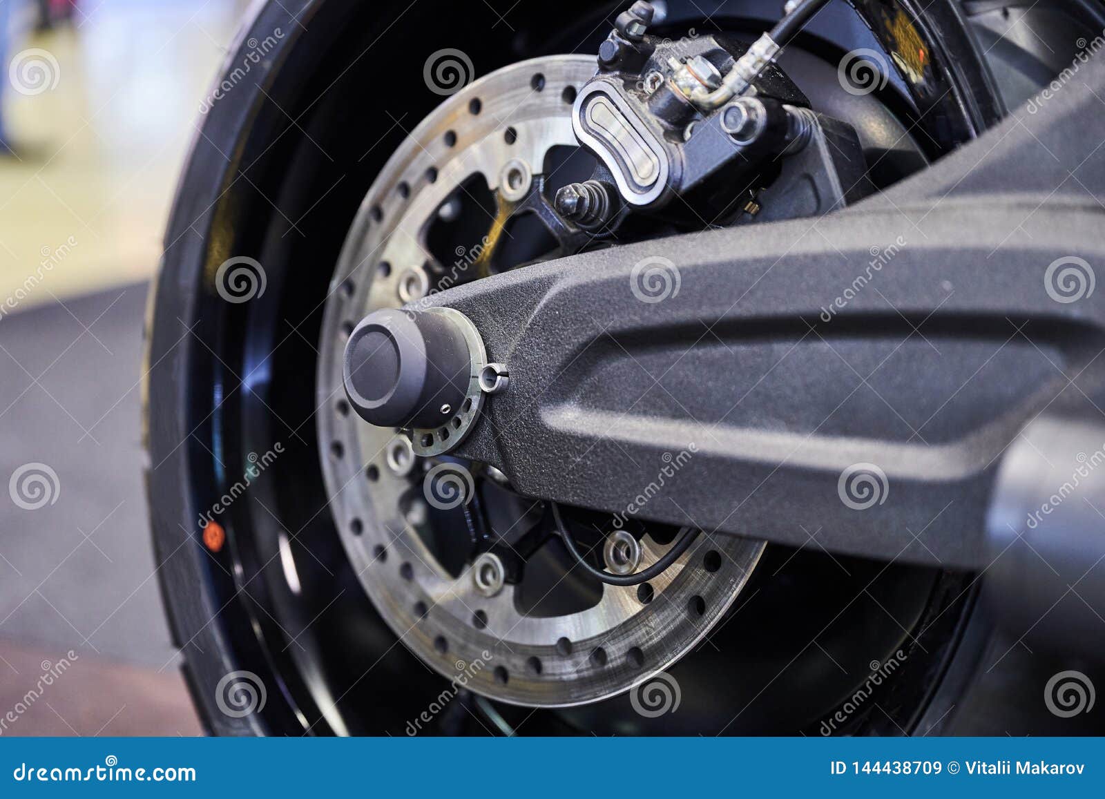 The Rear Wheel of a Modern Motorcycle Stock Image Image of cycle
