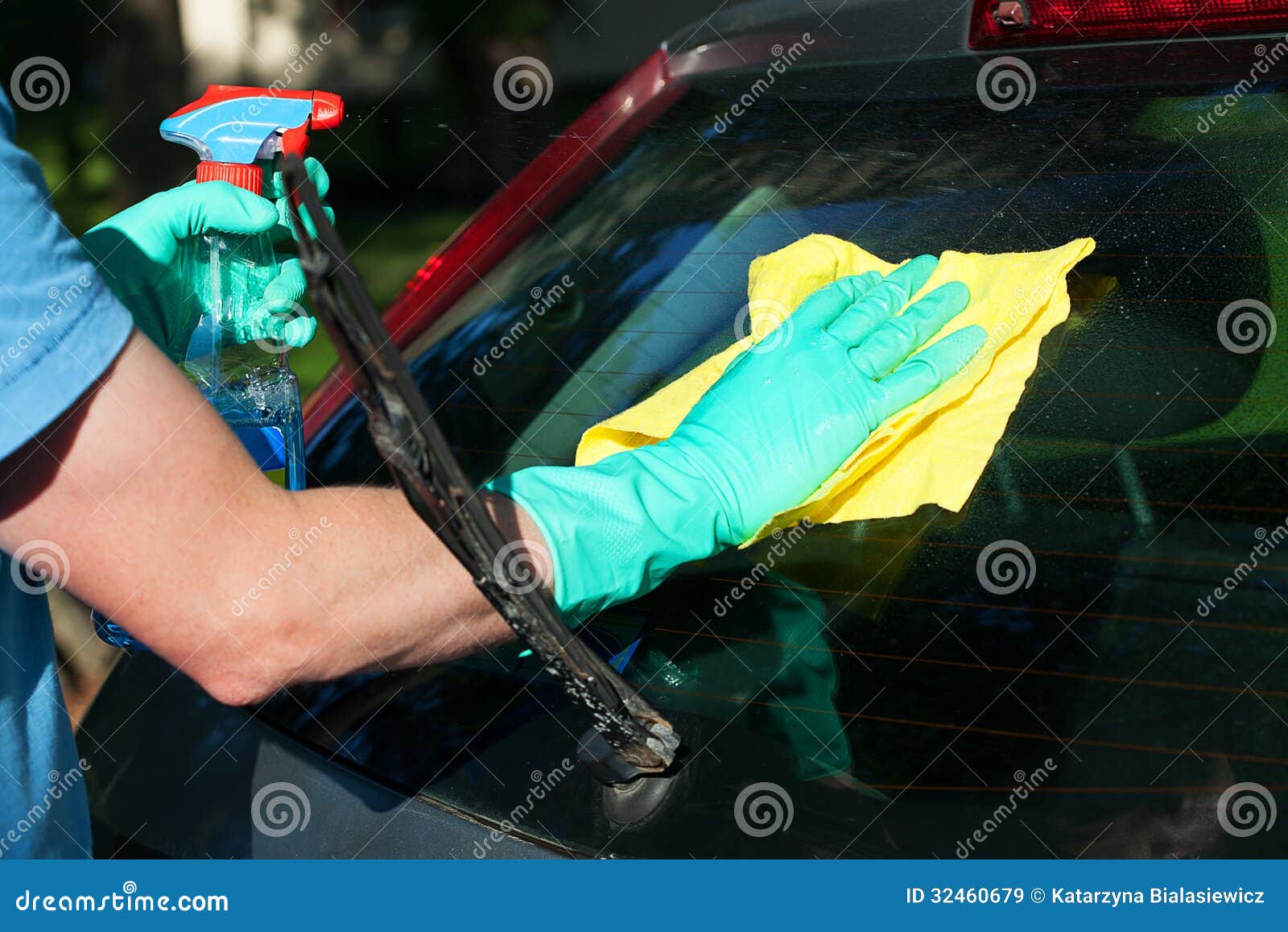 Rear window cleaning stock image. Image of dirt, rubber 32460679