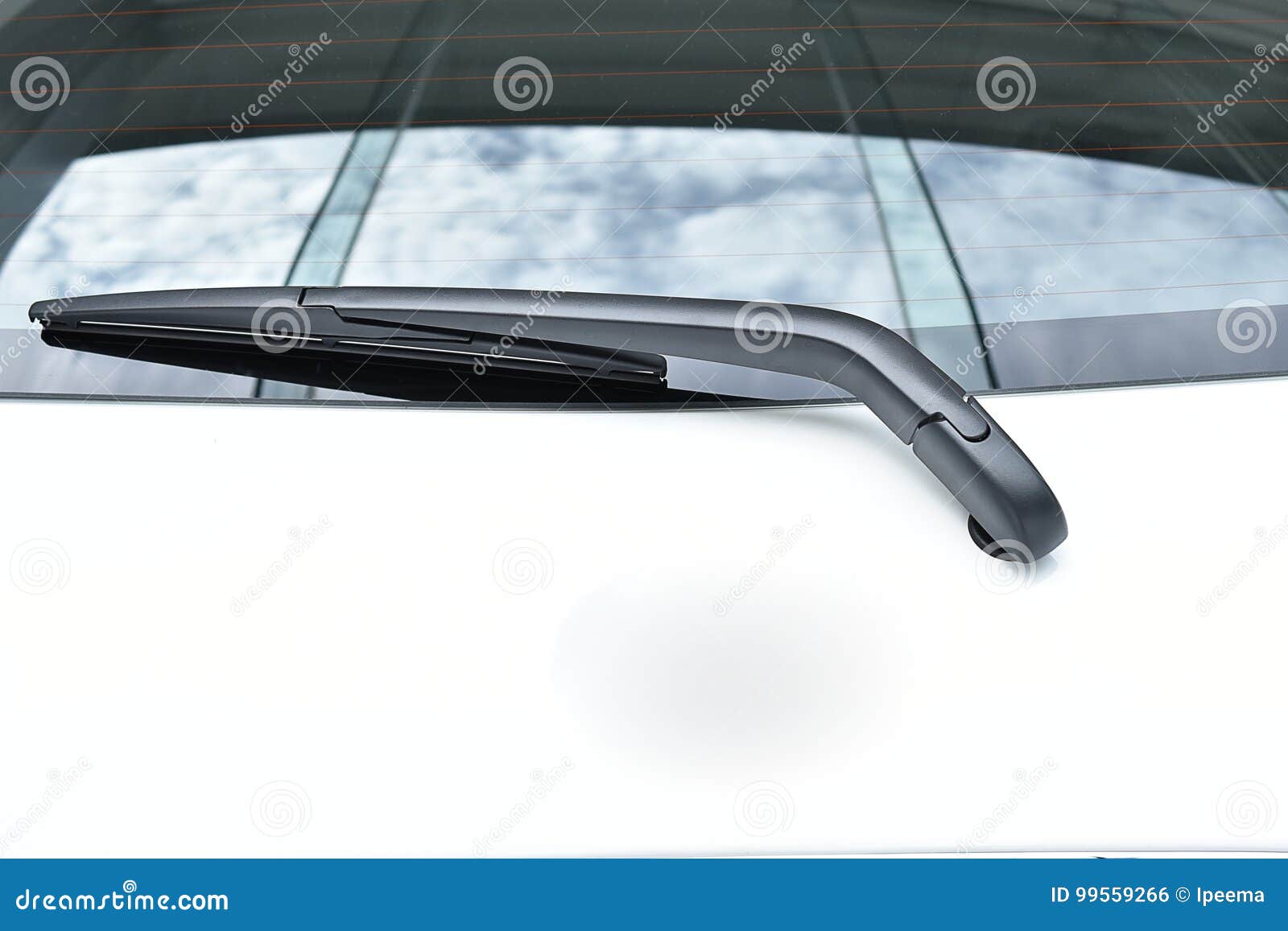 Rear Windshield Wiper Blade on Glass Stock Photo Image of modern