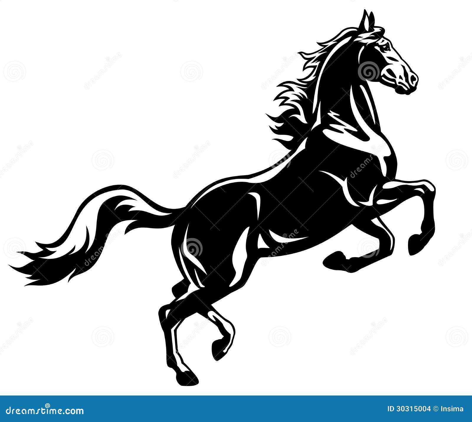 Rearing Horse Clip Art