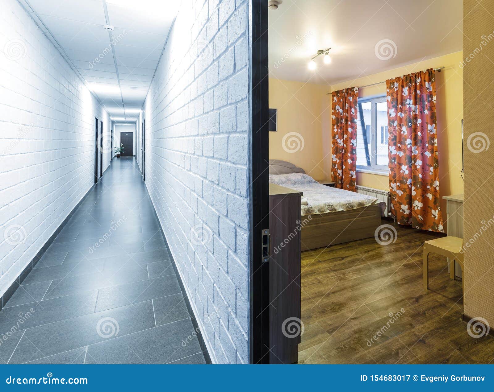 Reasonable Hotel Hallway Interior White Corridor With Rare