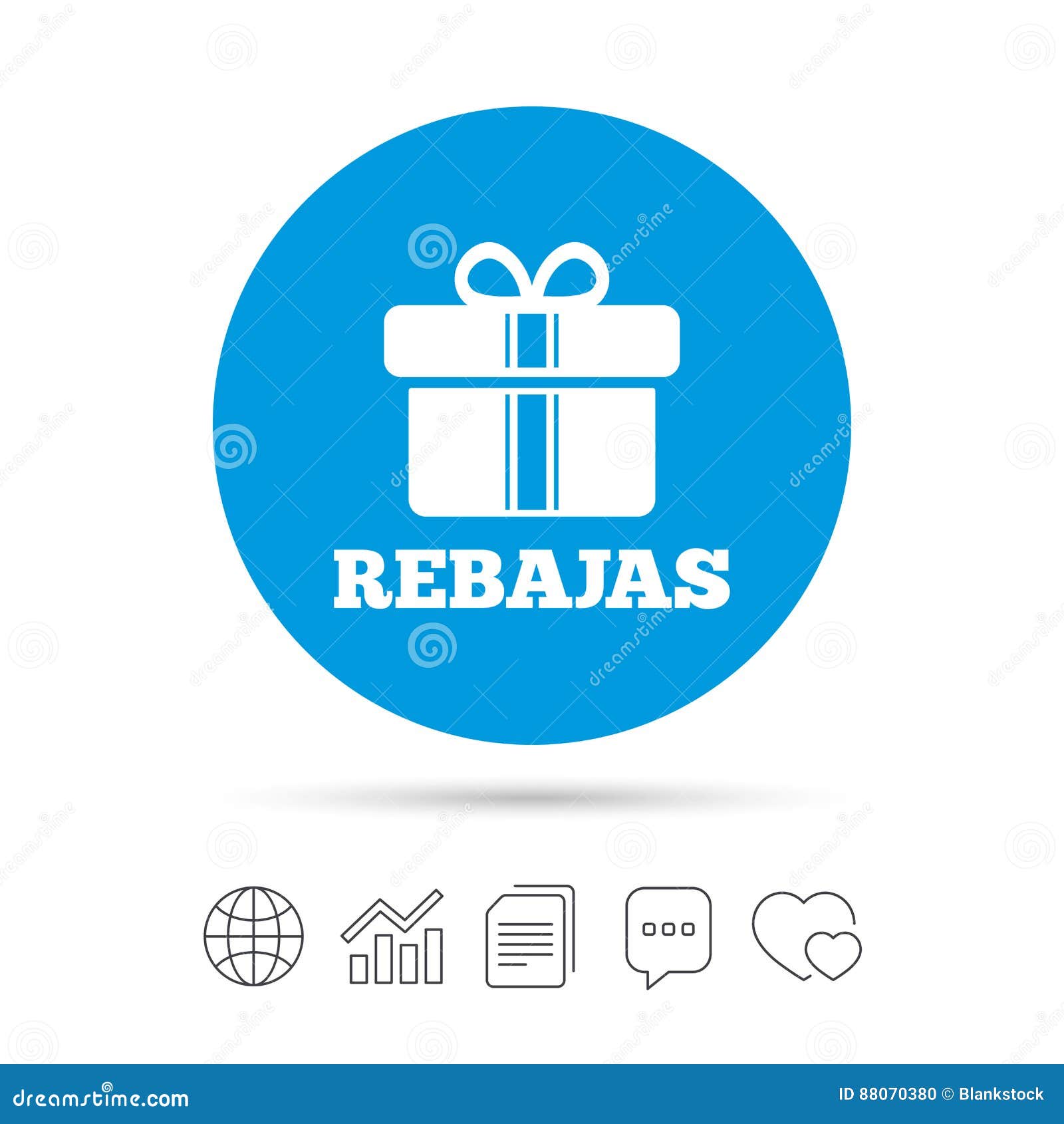 rebajas - discounts in spain sign icon. gift.