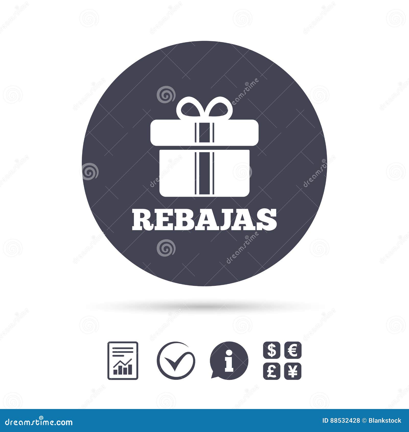 rebajas - discounts in spain sign icon. gift.