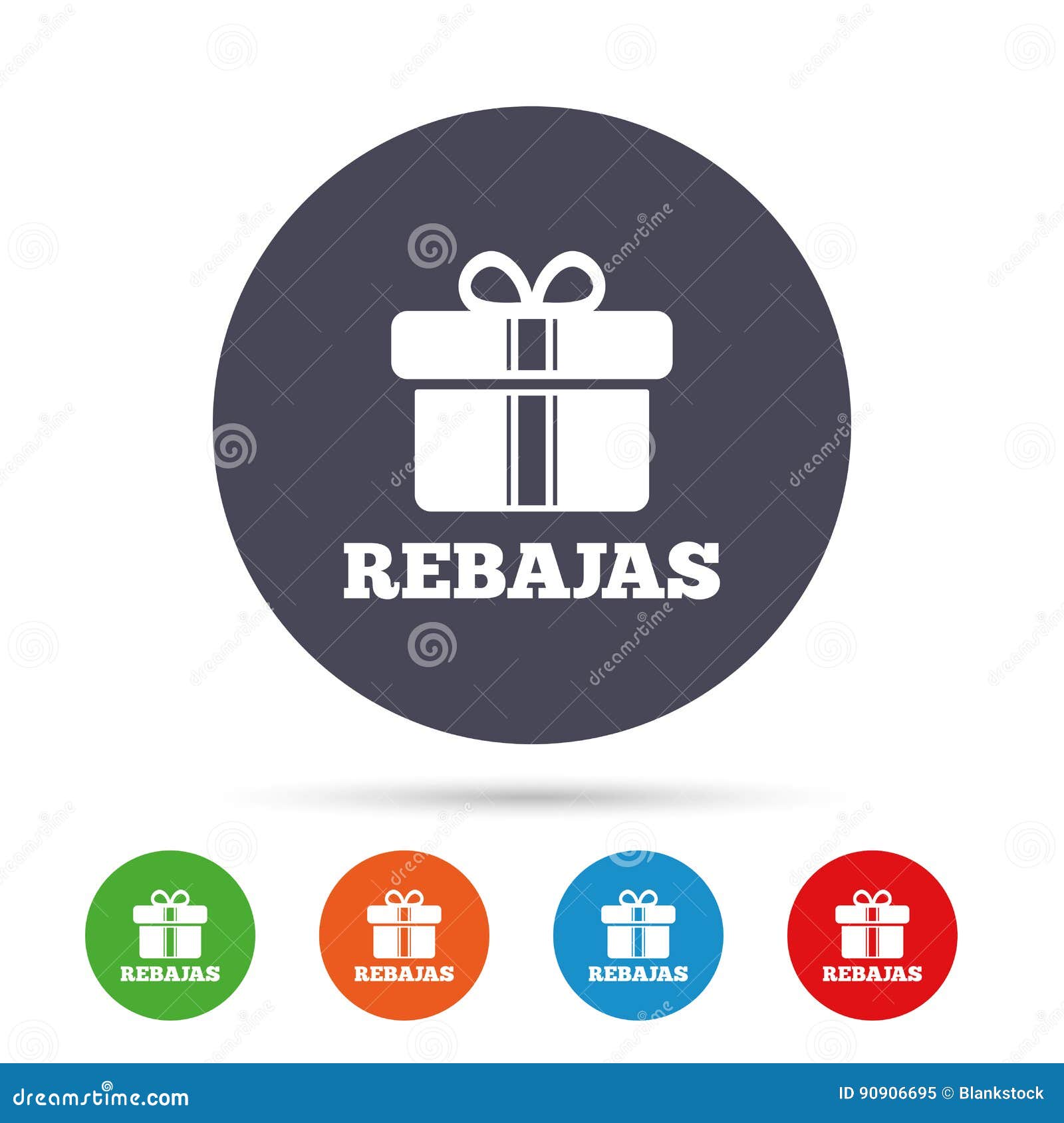 rebajas - discounts in spain sign icon. gift.