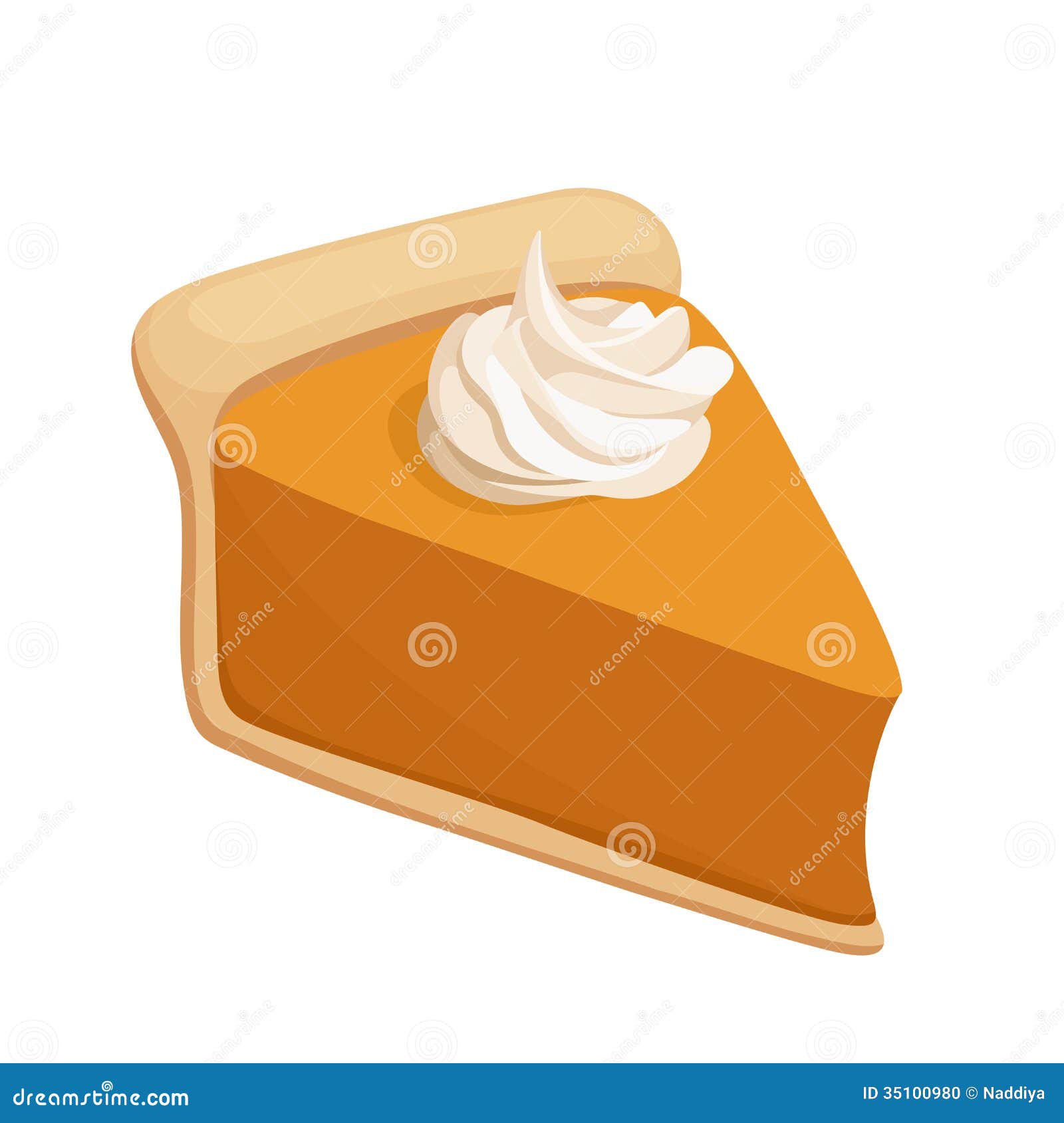 Rebanada Del Pastel De Calabaza. Vector Ilustración del Vector -  Ilustración de hornada, torta: 35100980