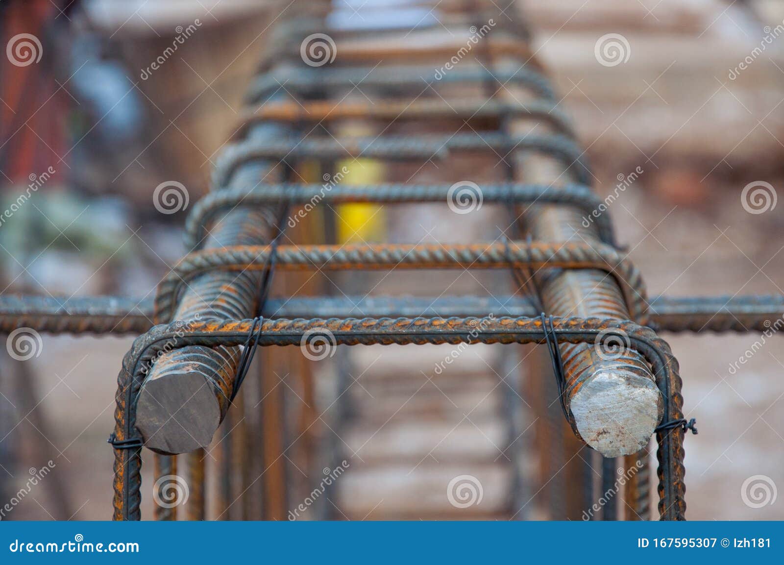 Rebars on the Construction Site. Building. the Use of Metal in Modern