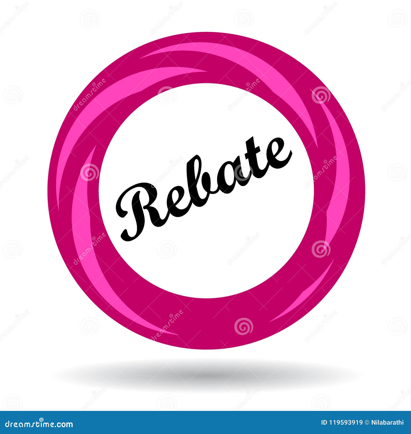 Rebate colorful icon stock illustration. Illustration of color - 119593919