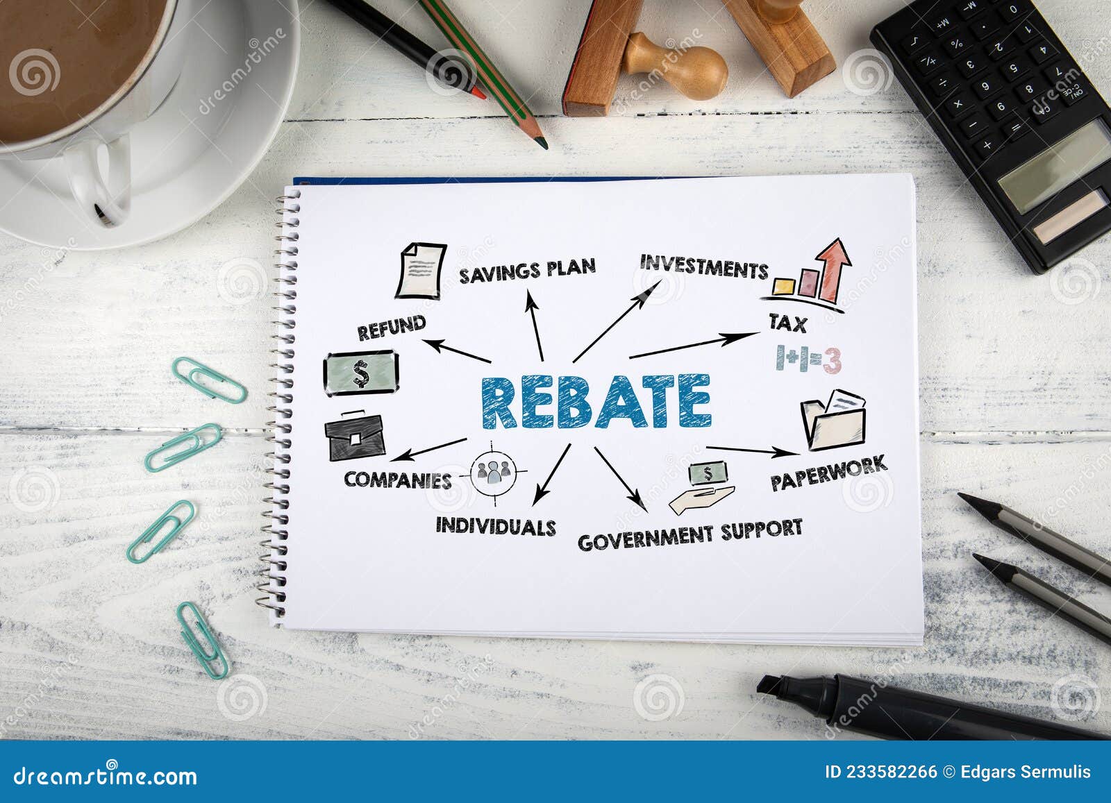 rebate-refund-savings-plan-tax-and-government-support-concept-stock