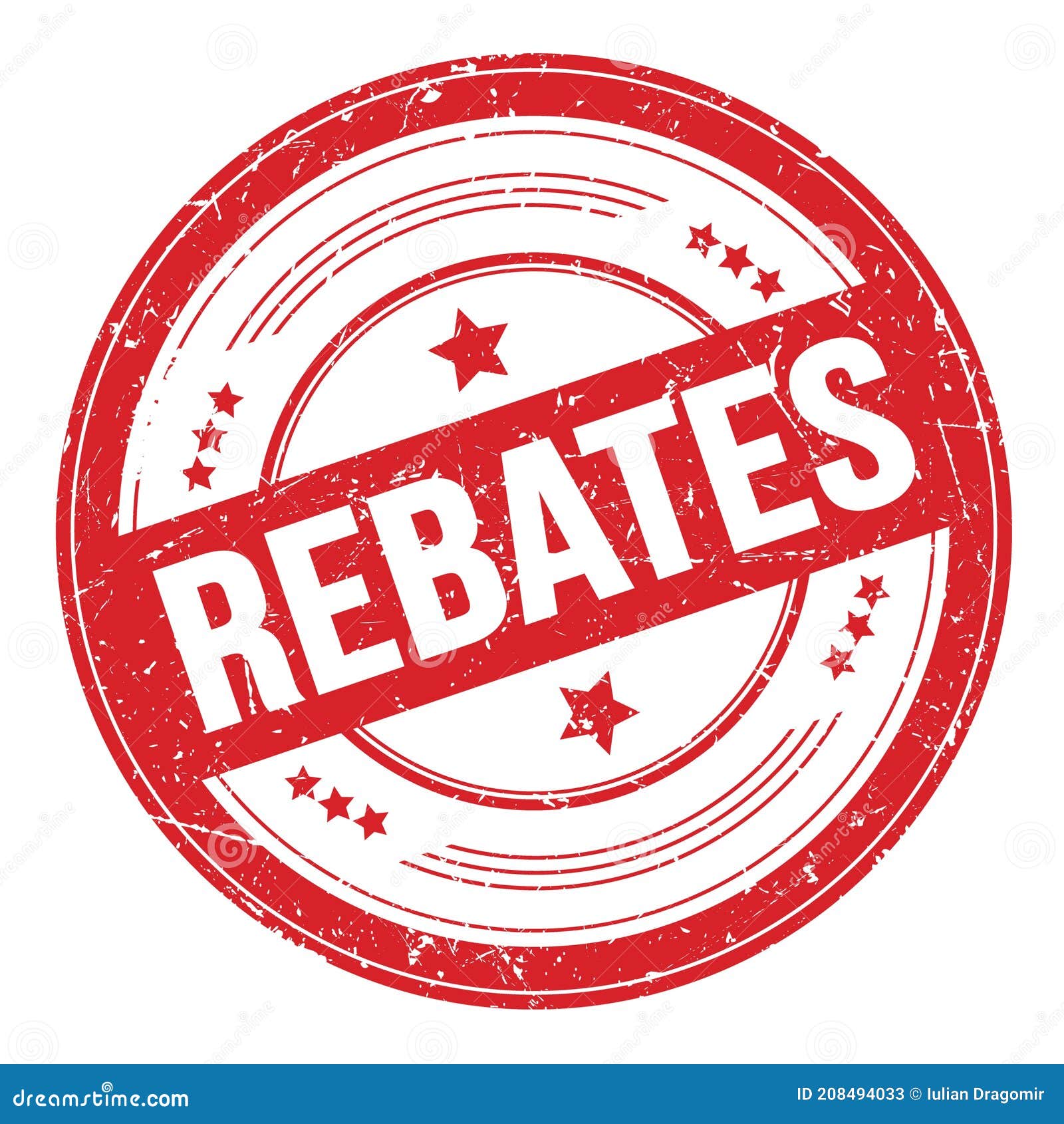 rebates-text-on-red-round-grungy-stamp-stock-illustration