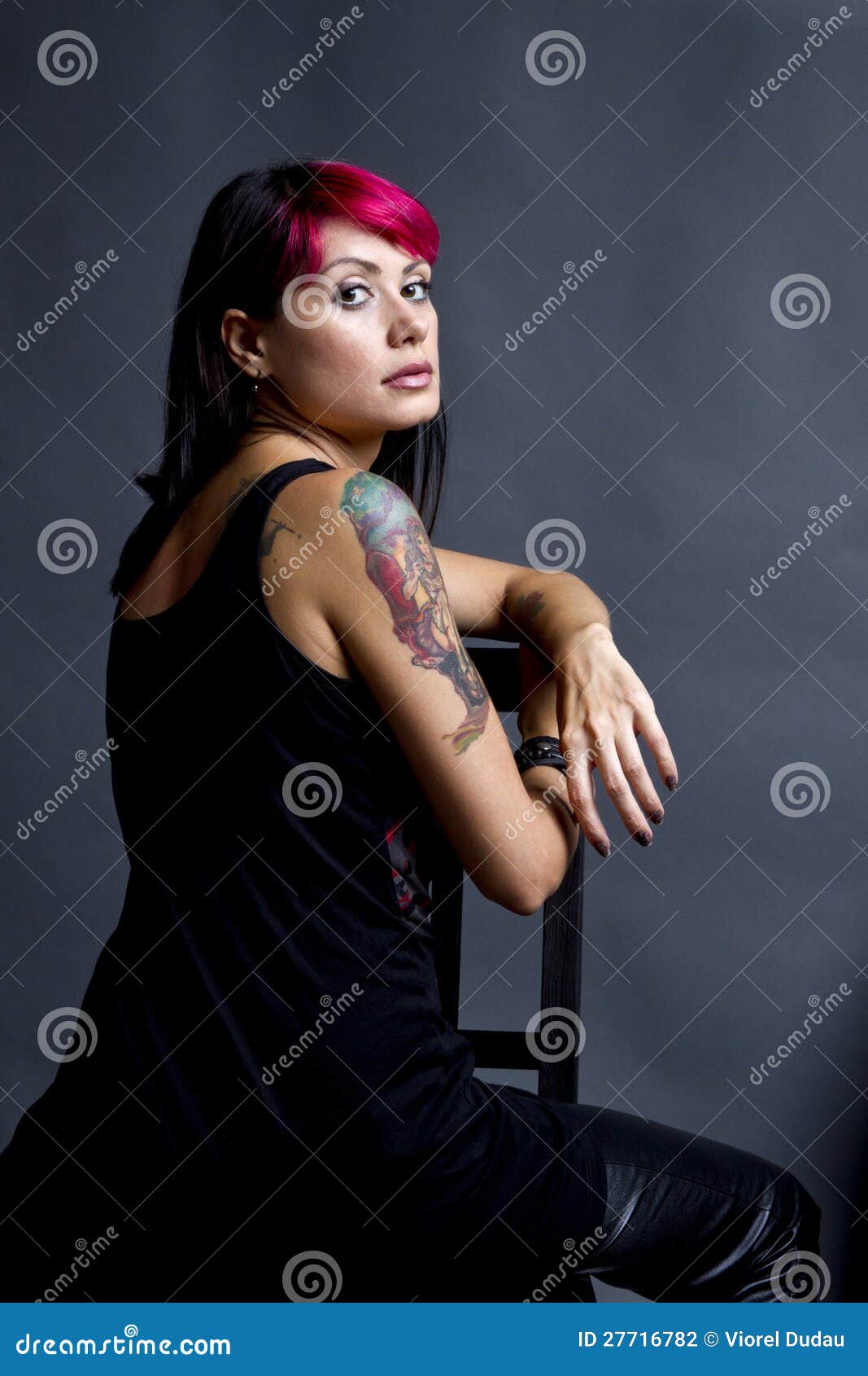 Rebel woman stock photo. Image of looking, staring, adult 