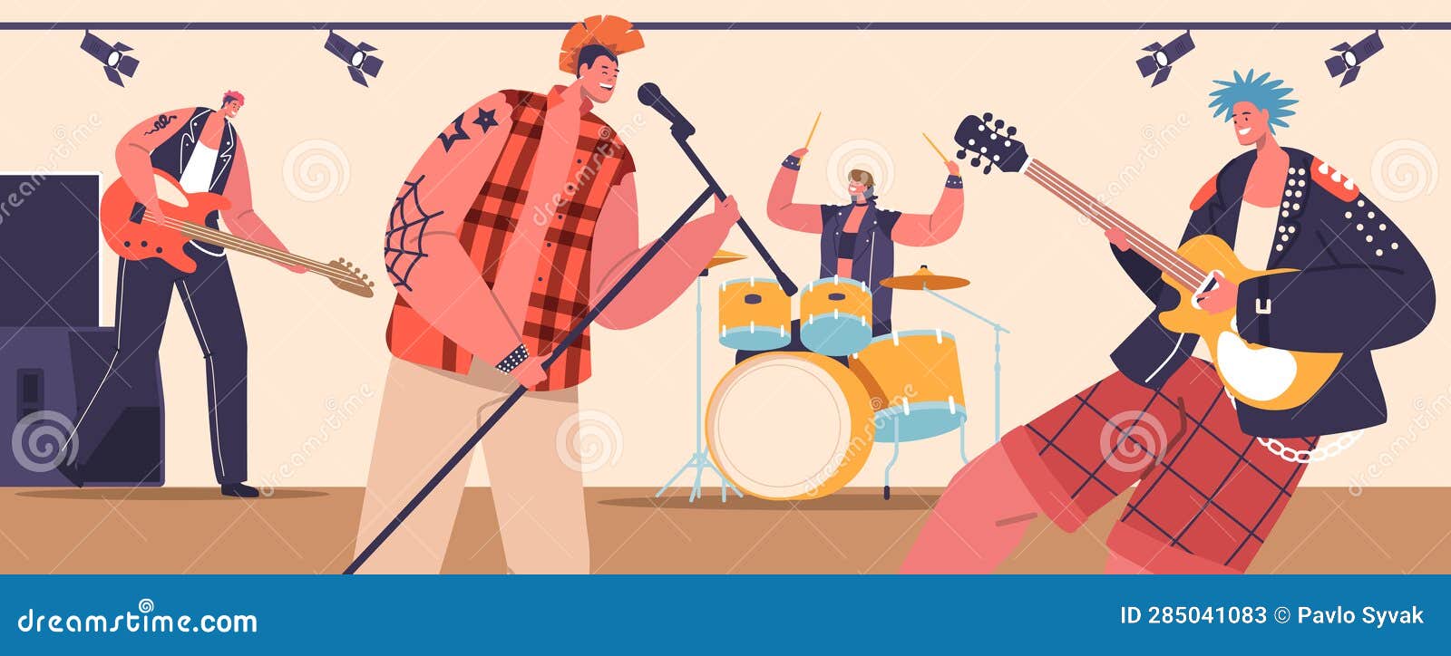 Energetic And Rebellious Punk Rock Musicians Characters Embody Raw And energetic-and-rebellious-punk-rock-musicians-characters-embody-raw-and