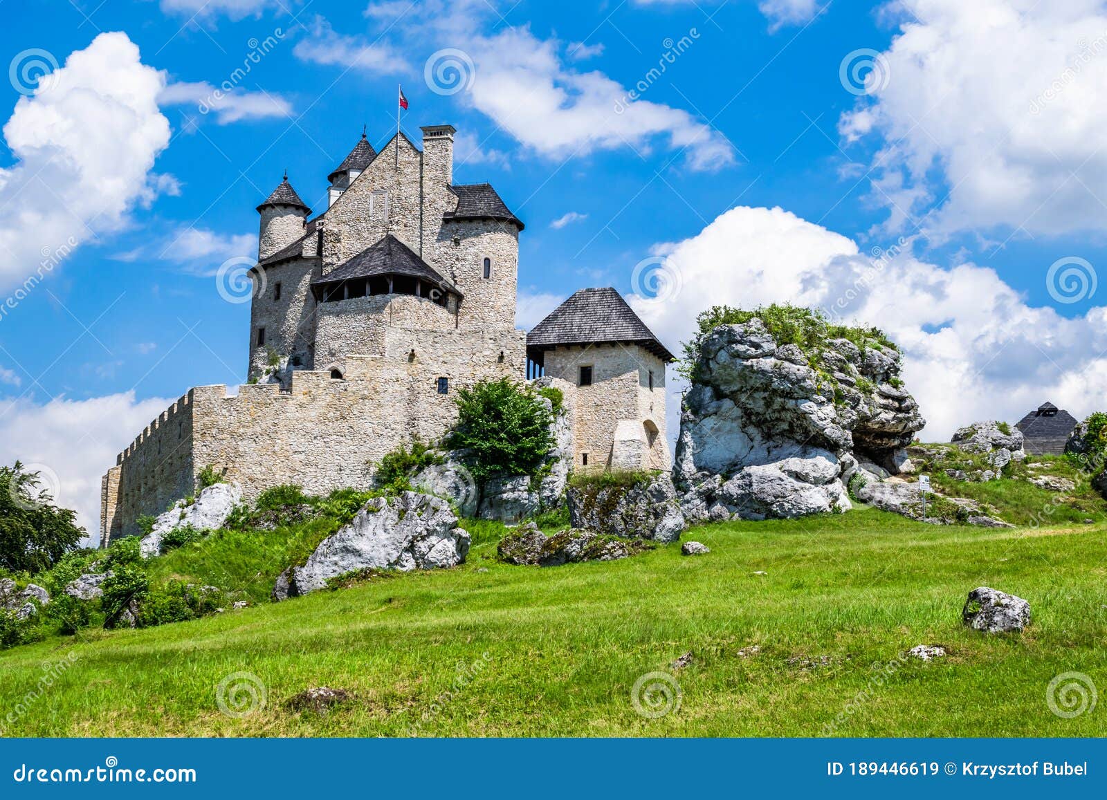 rebuilt old castle in bobolice