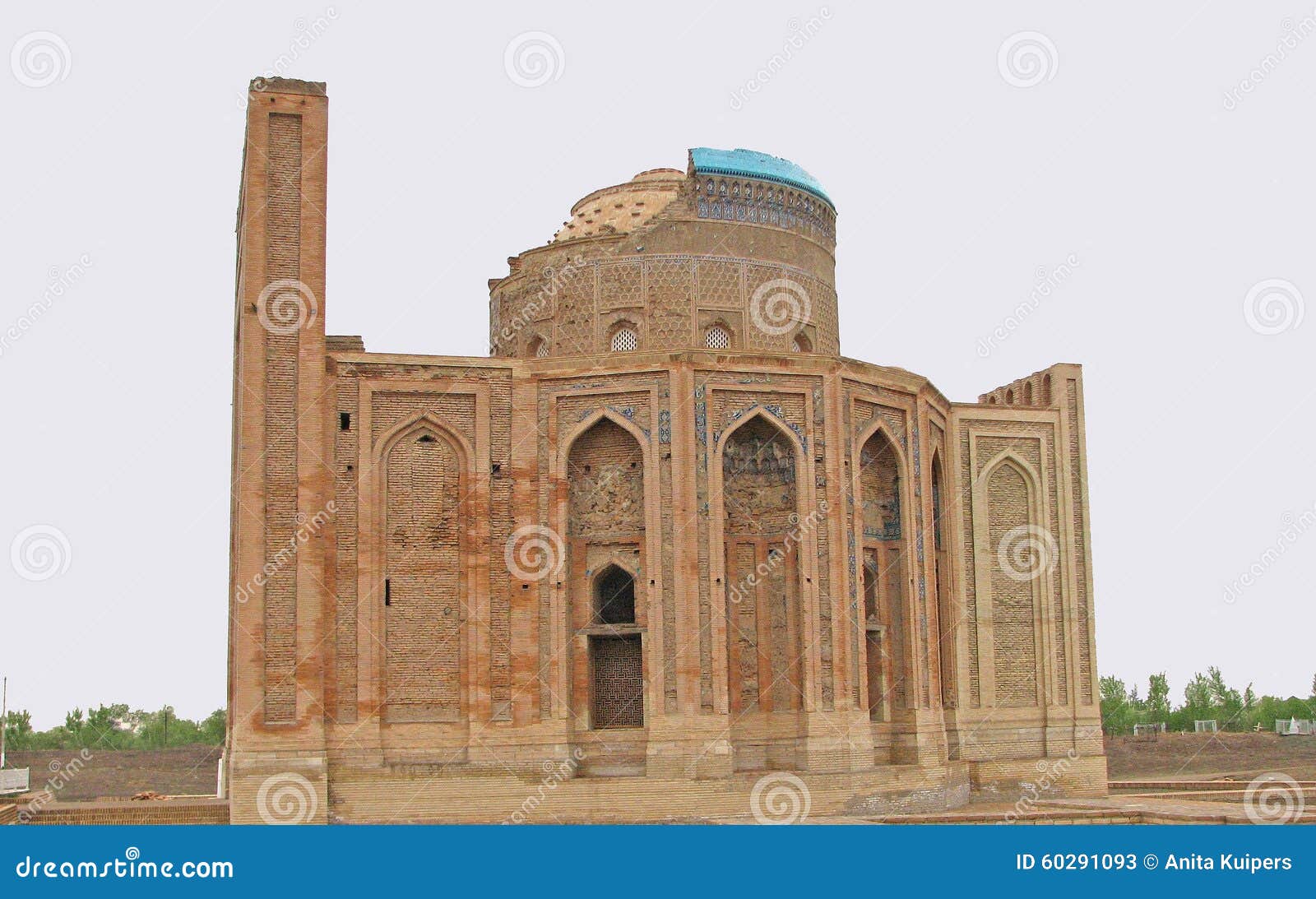 rebuilt turabek-khanym mausoleum in ancient city kunya-urgench