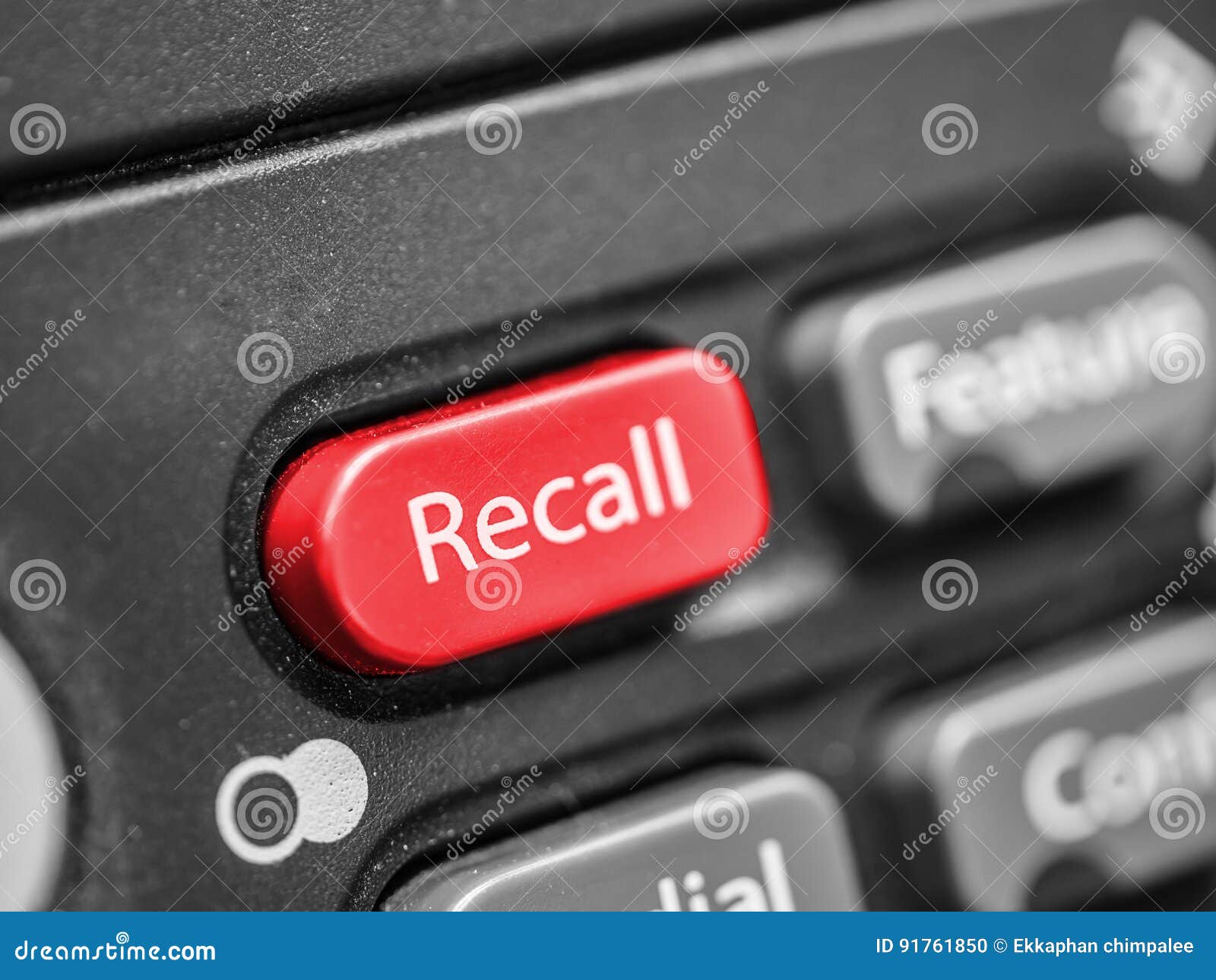 recall button of office telephone