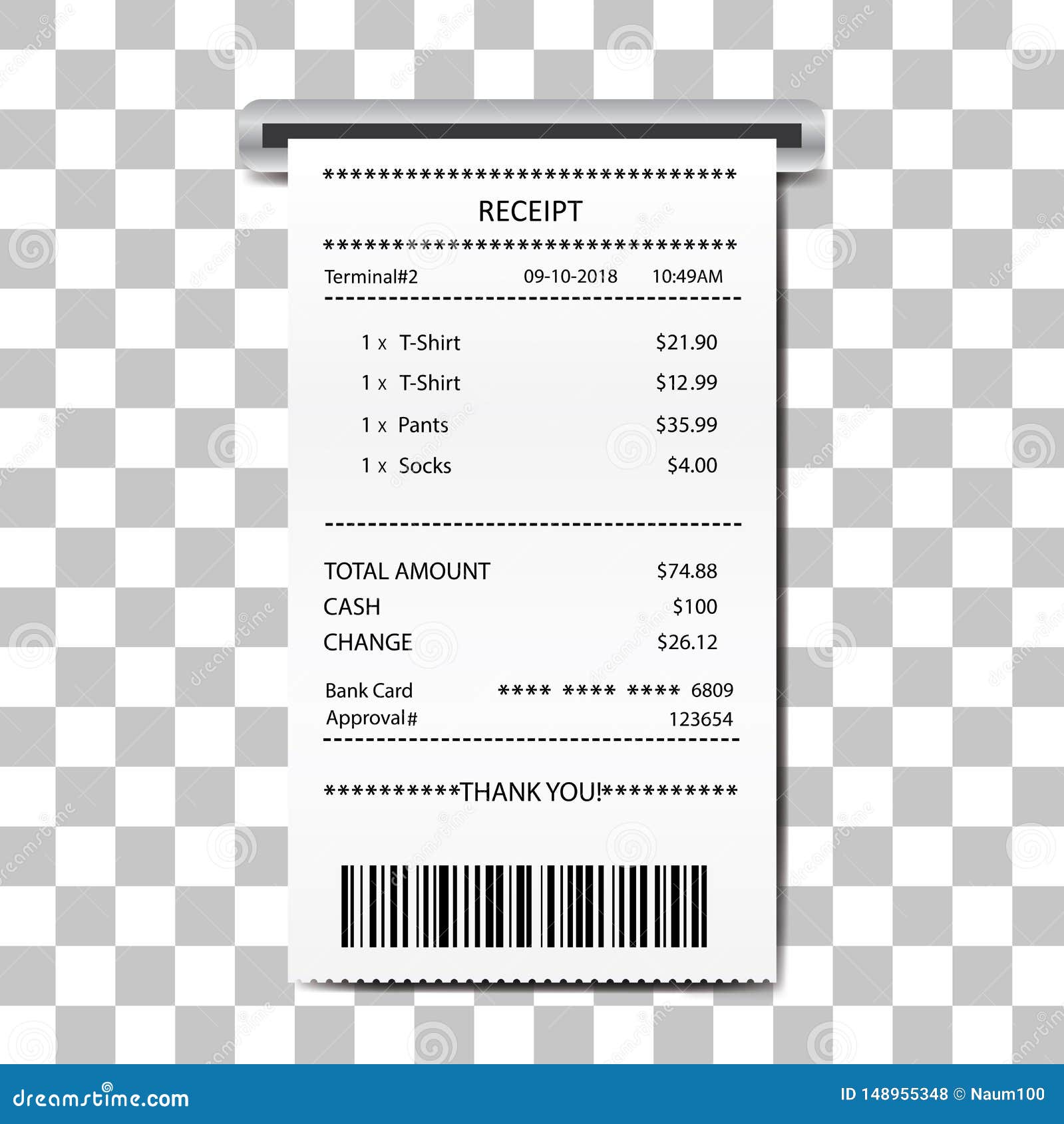 Bill Receipt Template from thumbs.dreamstime.com