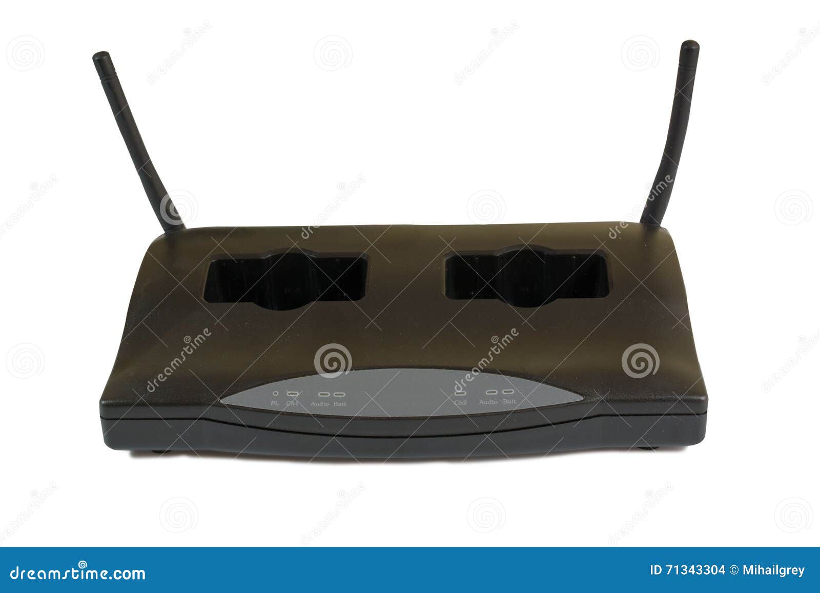Receiver and Charger for Wireless Microphone Stock Photo Image of