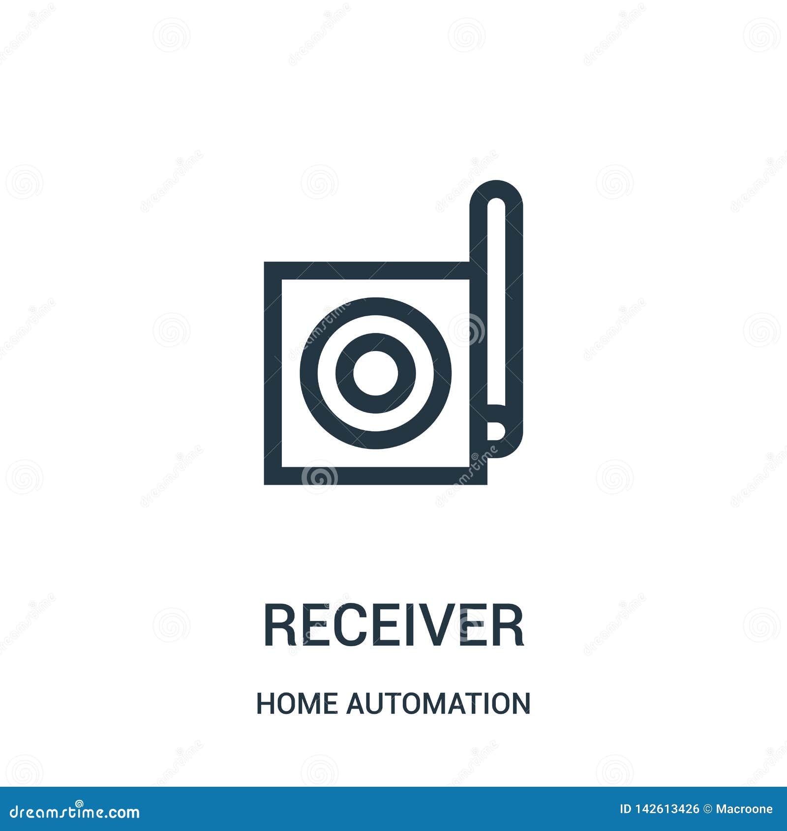 Receiver Icon Vector from Home Automation Collection. Thin Line