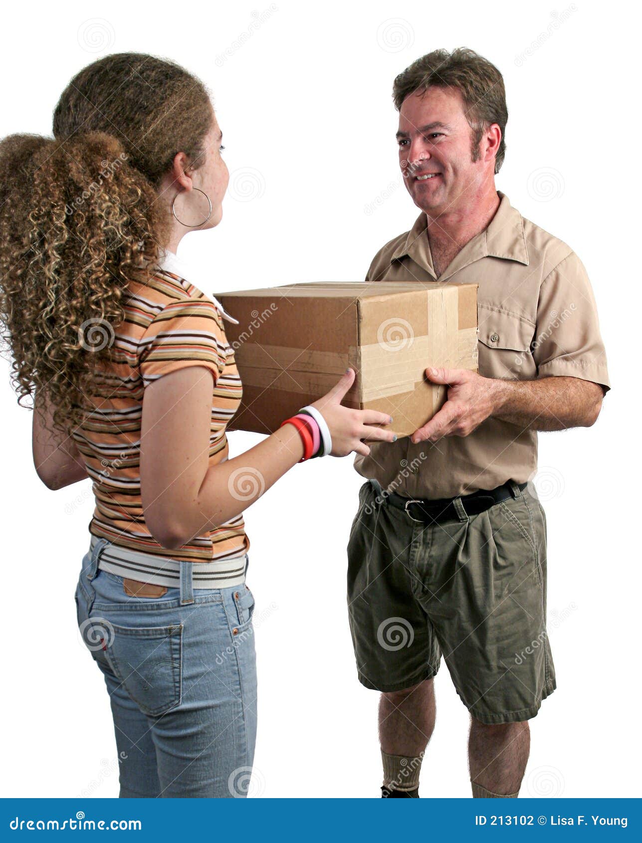 Receiving Delivery 1 stock photo. Image of deliver, package 213102