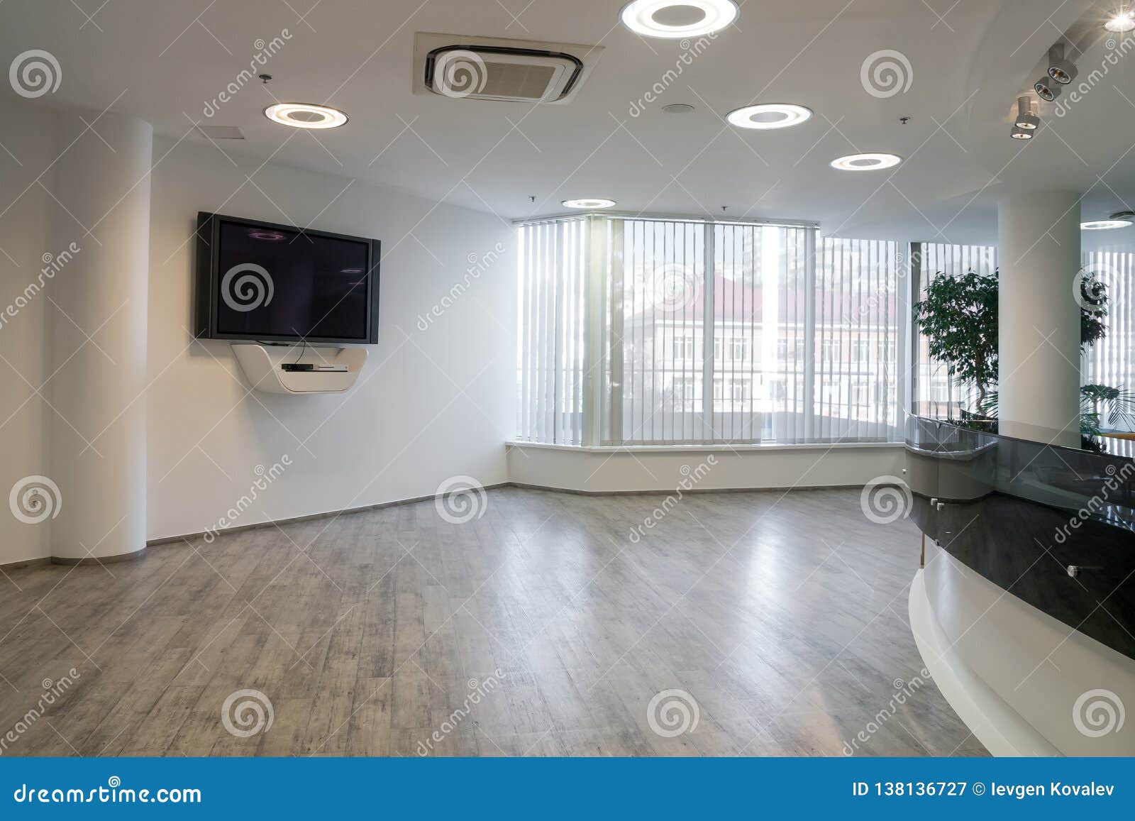 Reception Desk in the Hall of the Office Stock Image Image of