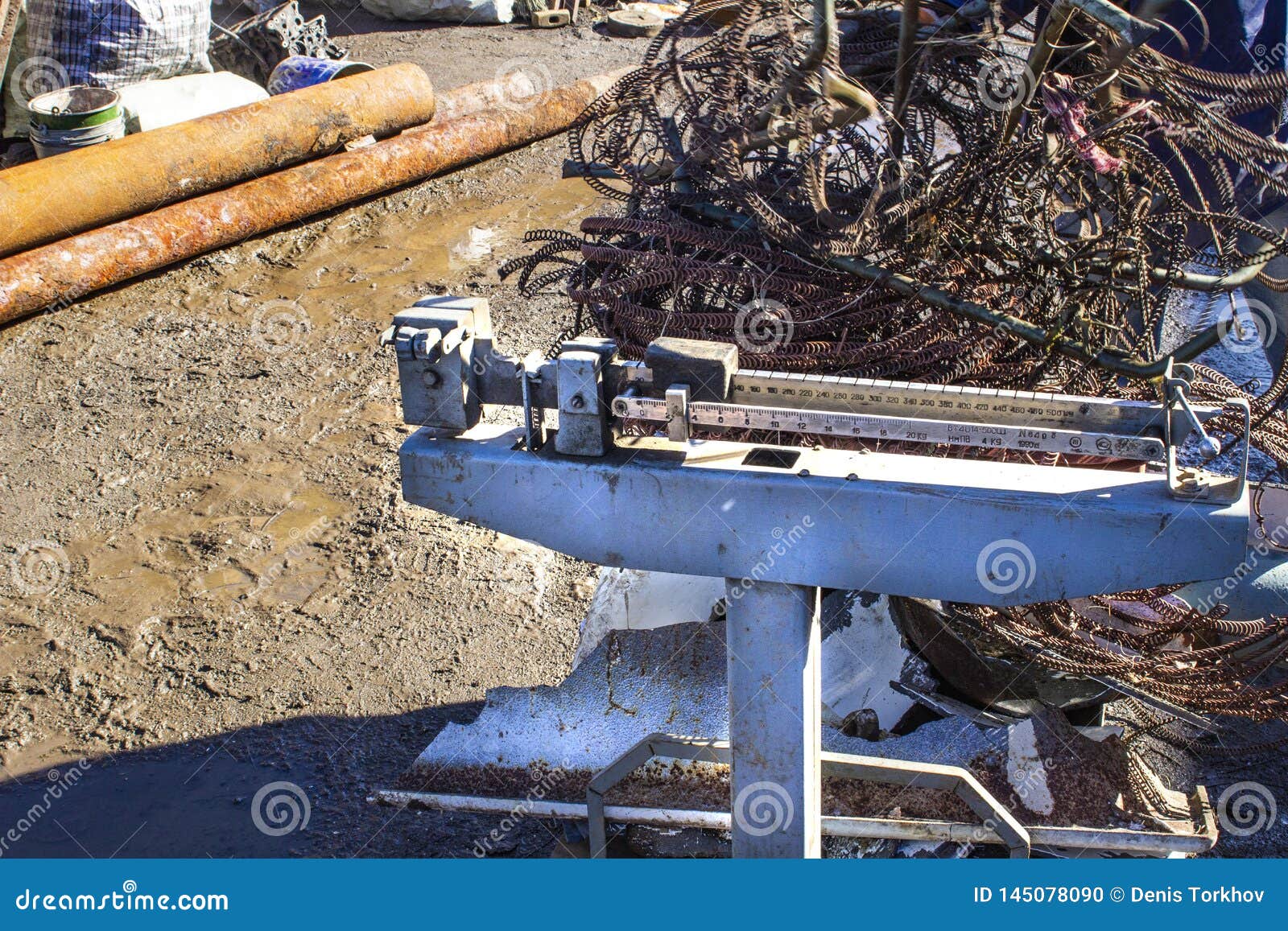 Reception of Ferrous Metal Scrap on the Scales Stock Photo Image of