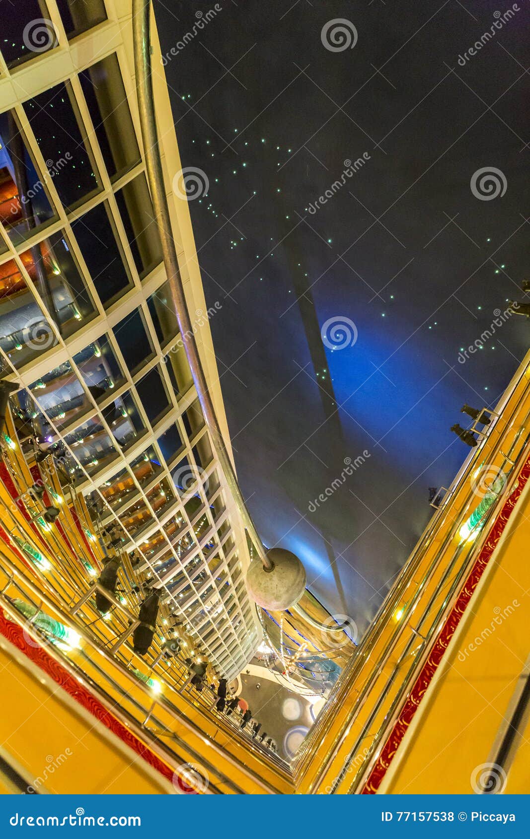 Reception Lobby Area in Luxurious Hotel, Dubai, UAE Editorial Stock