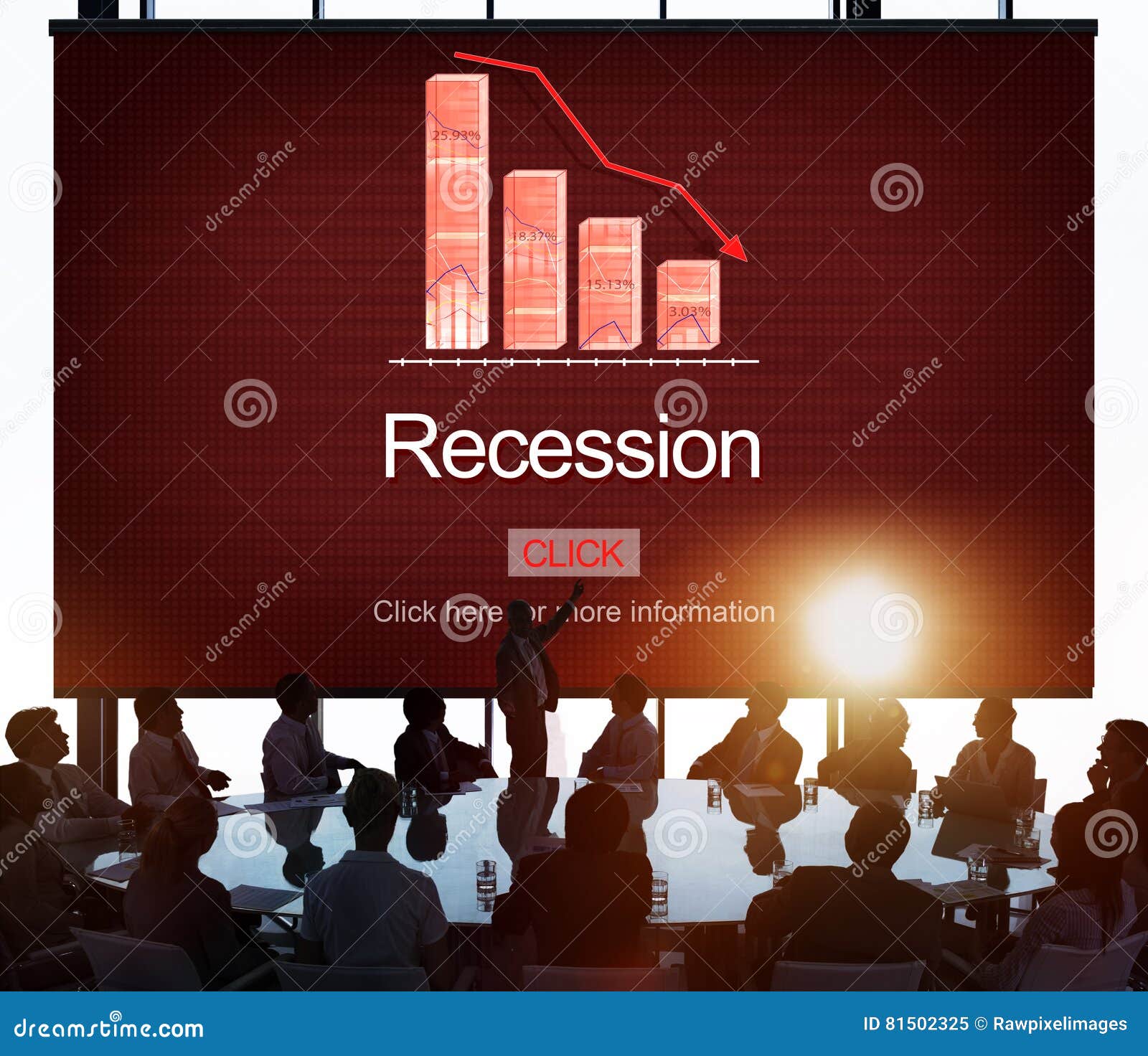 recession crisis inflation bankrupt savings trade concept
