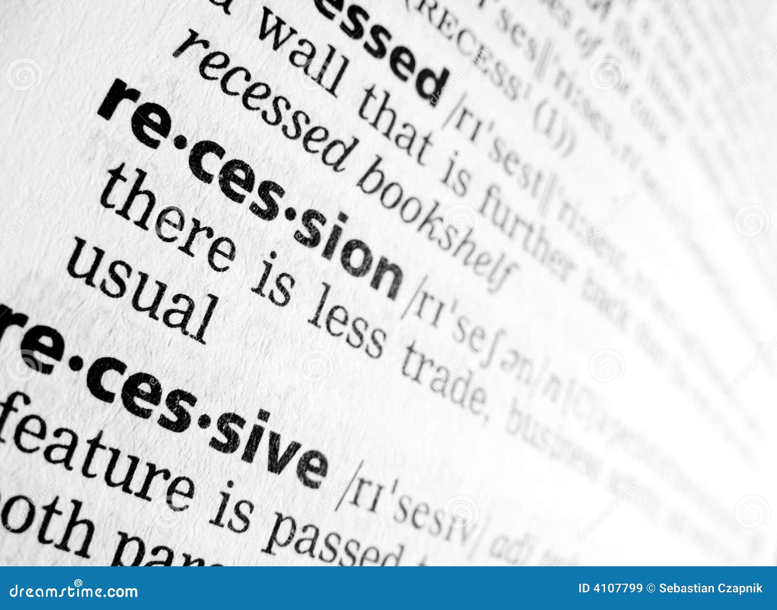 recession in dictionary