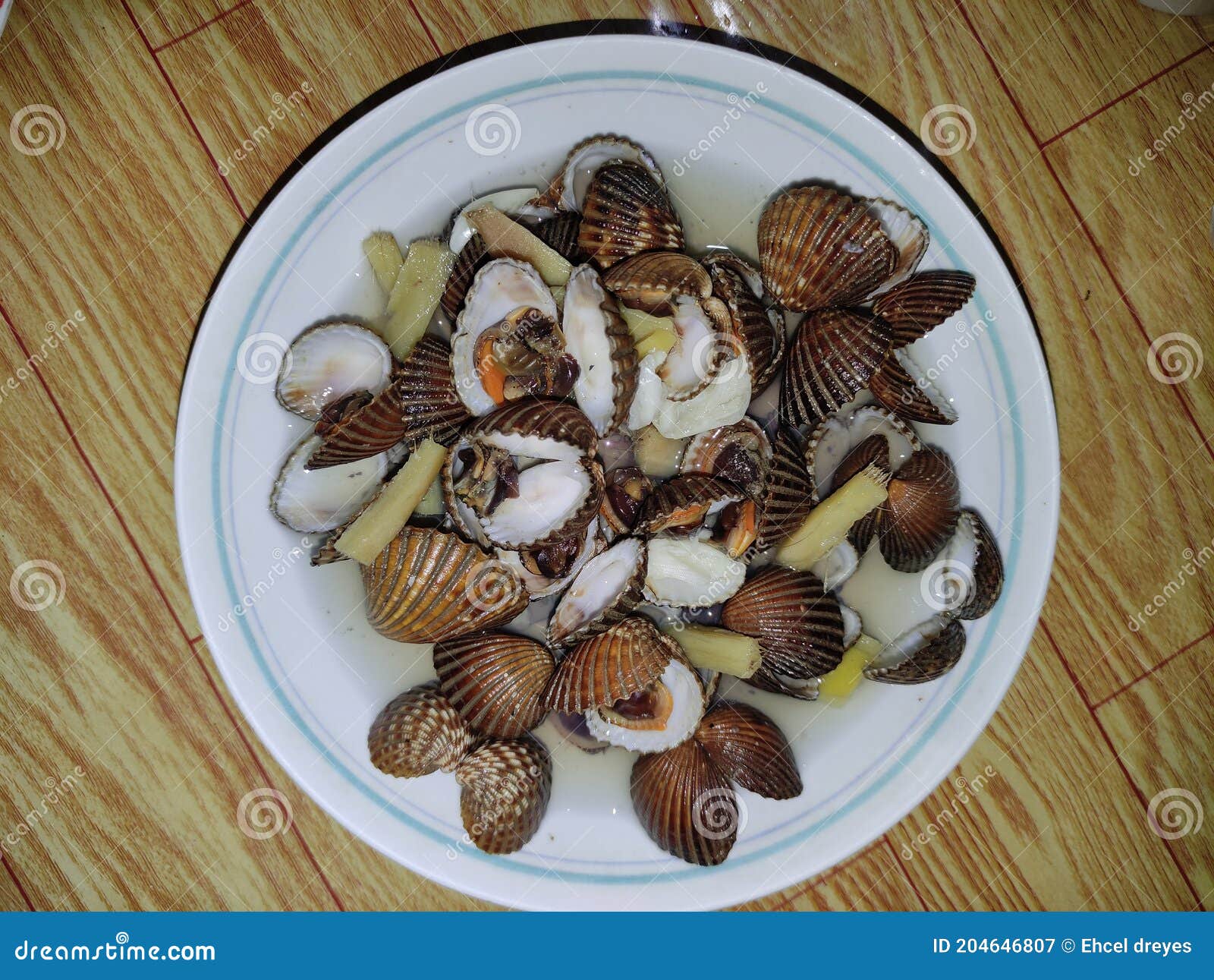 Recette De Fruits De Mer De Shell Palourde Image stock - Image du