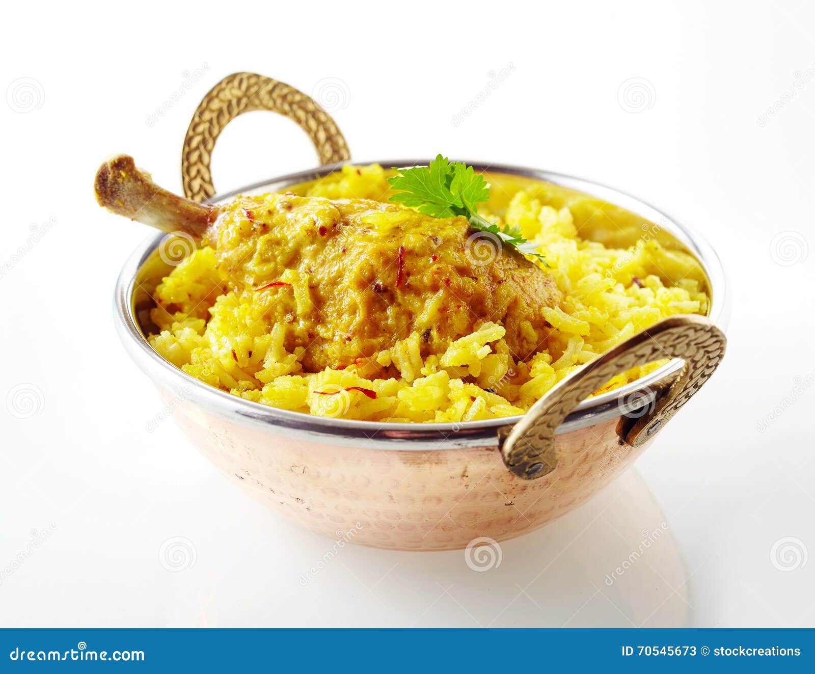 Recette Indienne De Pilon Et De Riz De Poulet Image Stock