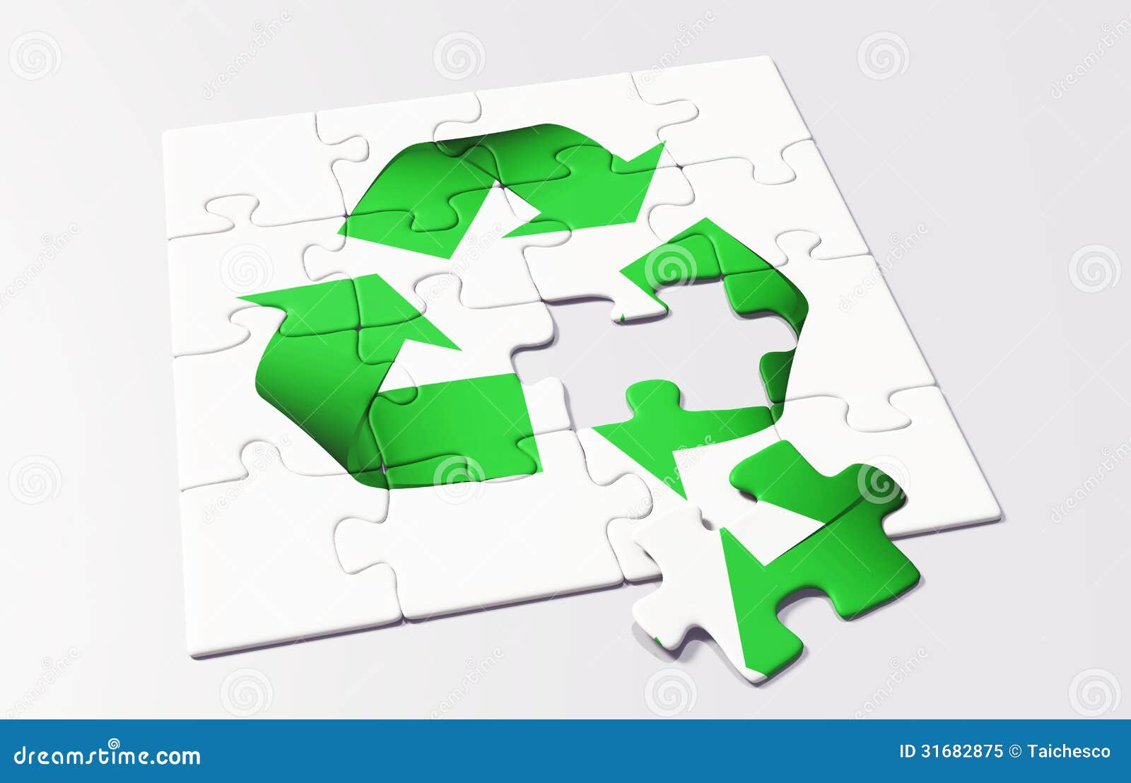 rompecabezas de reciclaje