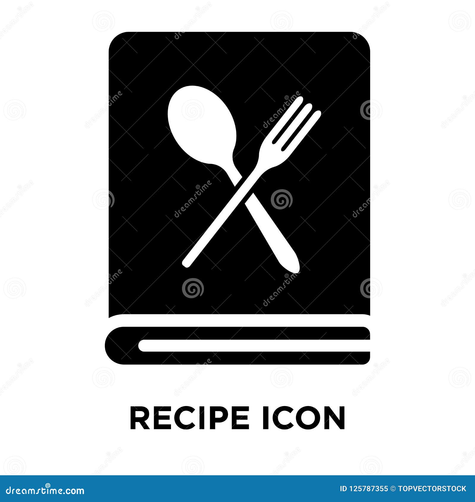 Recipe Icon Vector Isolated on White Background, Logo Concept of Stock