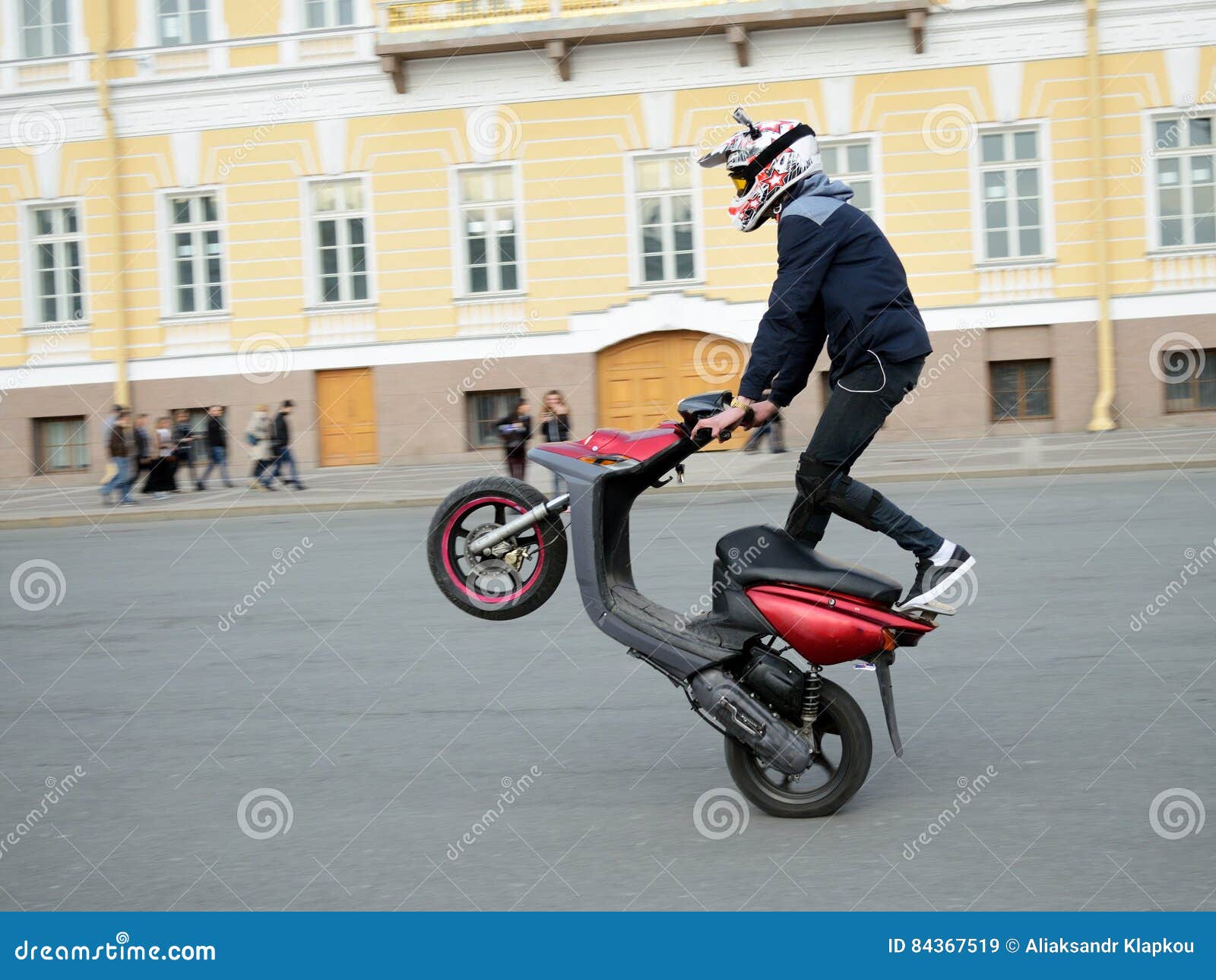 Reckless Driver on a Motor Scooter. Stock Image Image of scooter