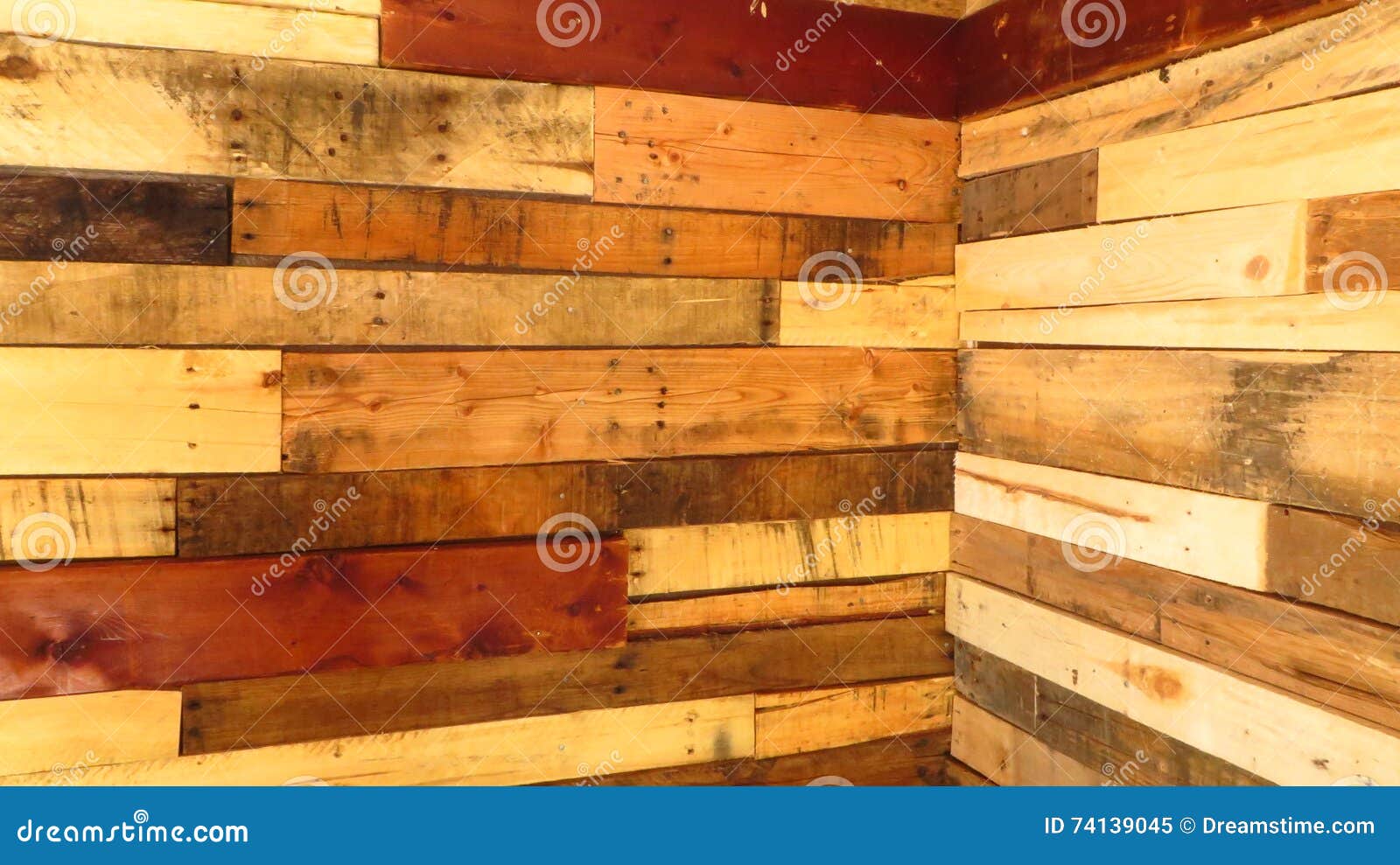 Reclaimed Wood Wall (Corner) Stock Image Image of pallets, rustic