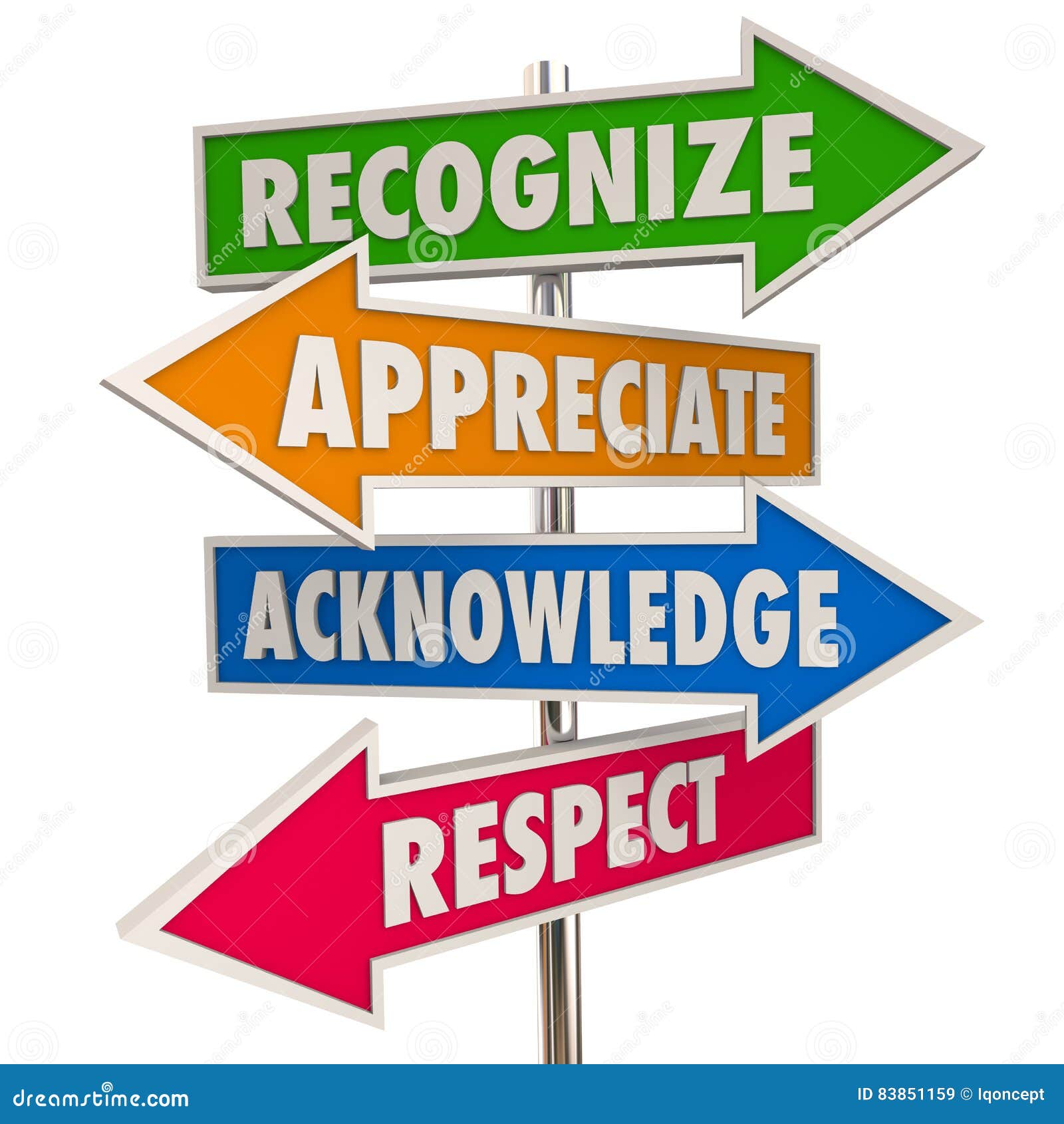 recognize appreciation acknowledge respect signs