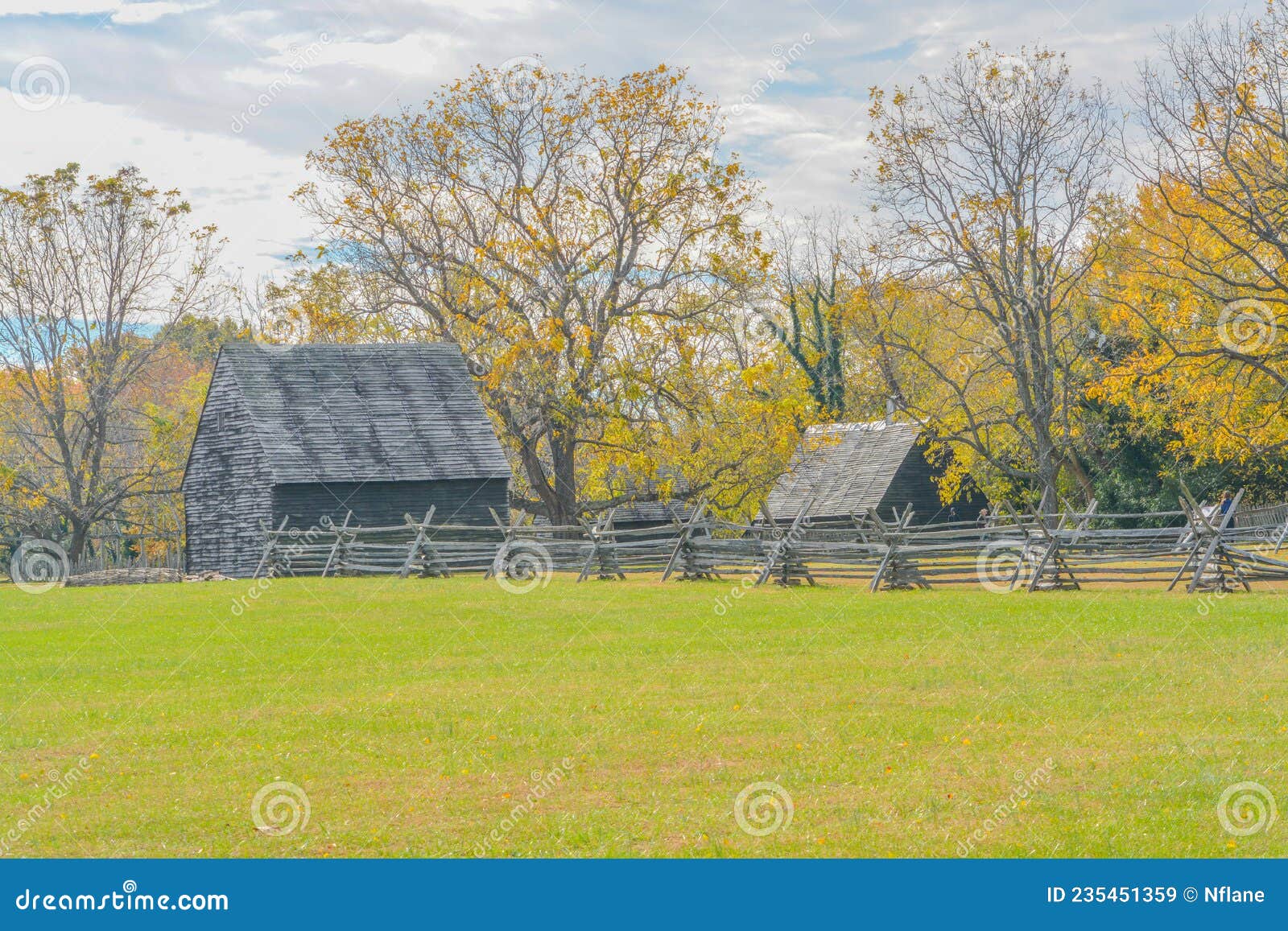 a reconstruction of a farm from colonial maryland. historic marylands first capital, st. mary`s city in the wilderness of maryland
