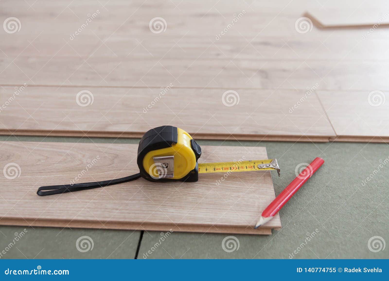 Reconstruction Of Wooden Floor Stock Image Image Of Material