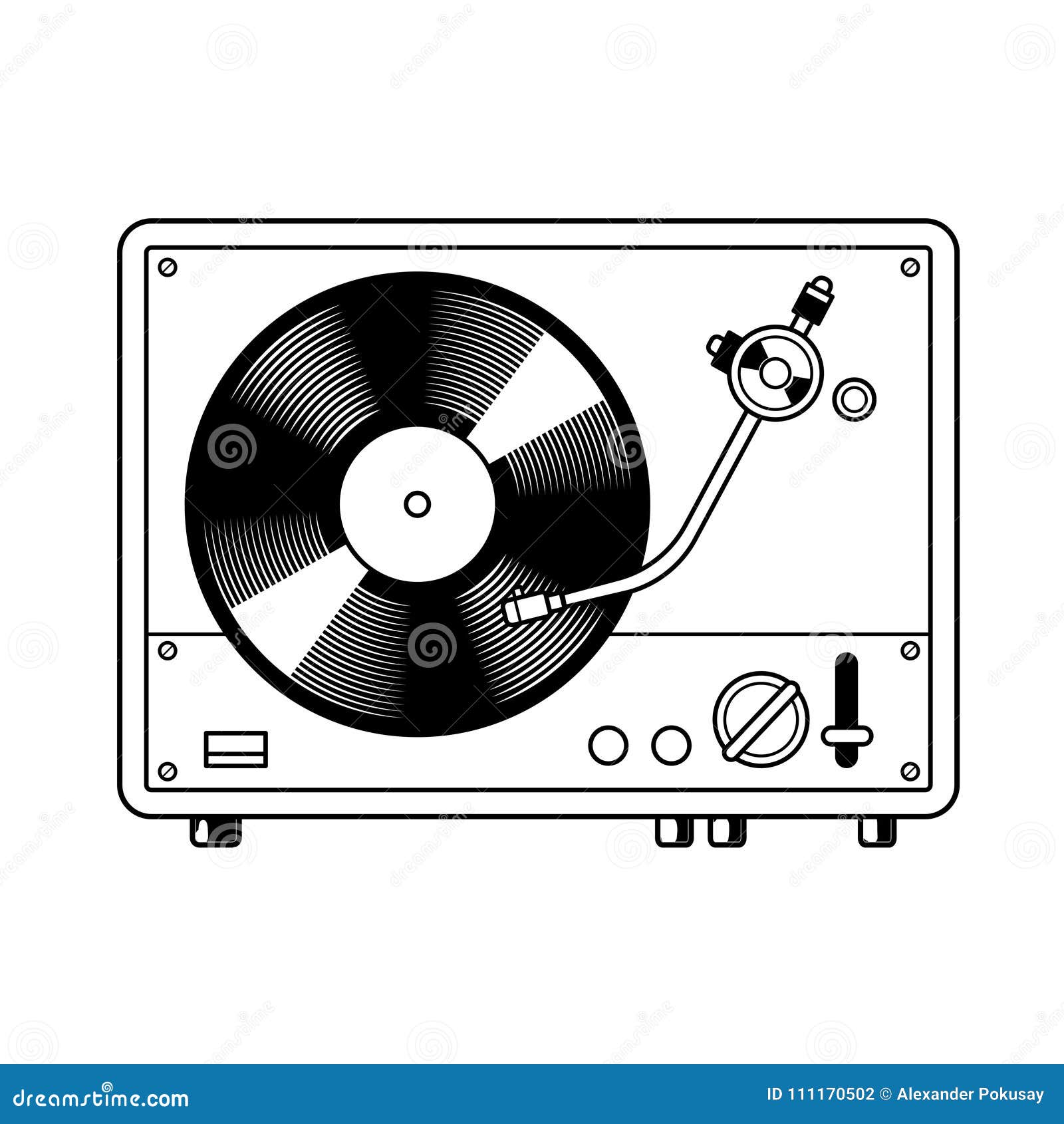 Download Record Player Turntable Coloring Book Vector Stock Vector Illustration Of Conceptual Object 111170502