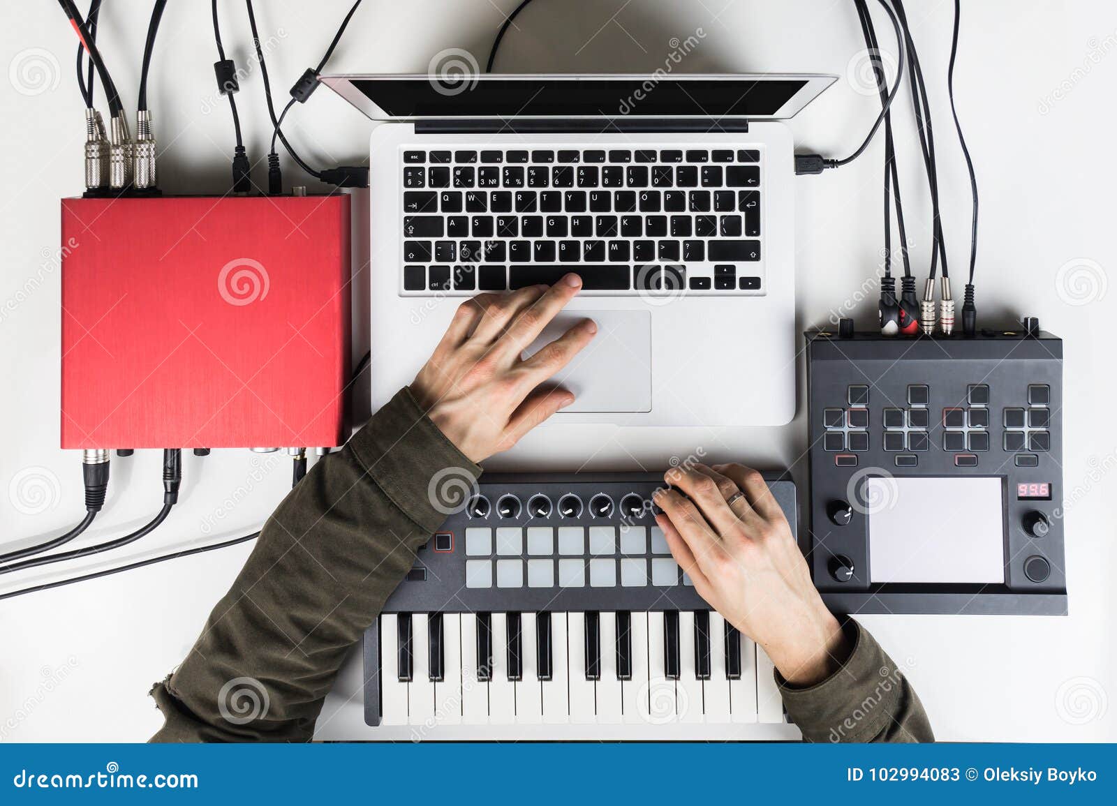 producing and mixing modern music, beat making and arranging audio content with software controllers
