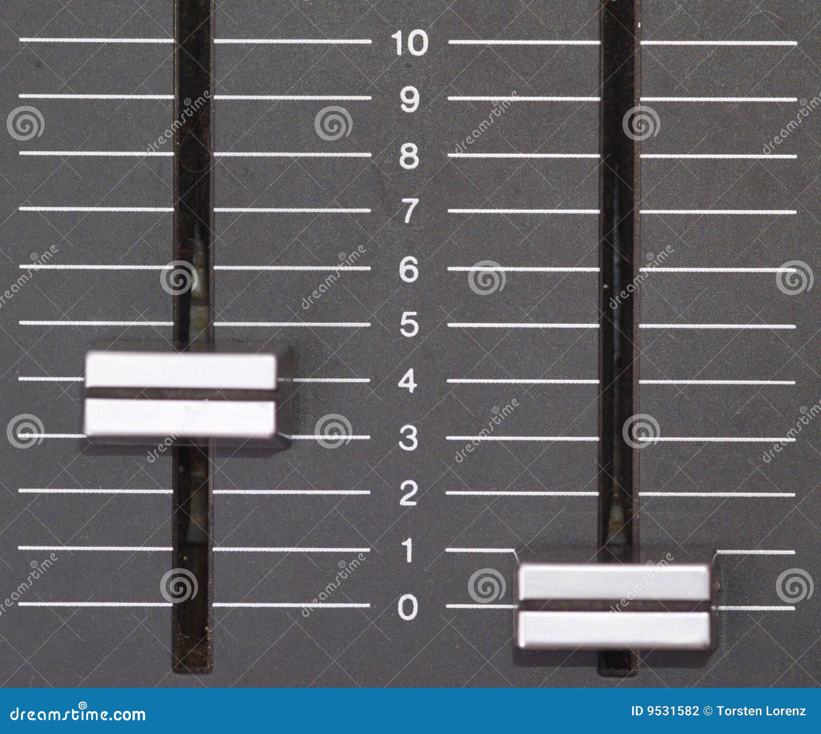 Recording level controls stock photo. Image of mixer, button 9531582