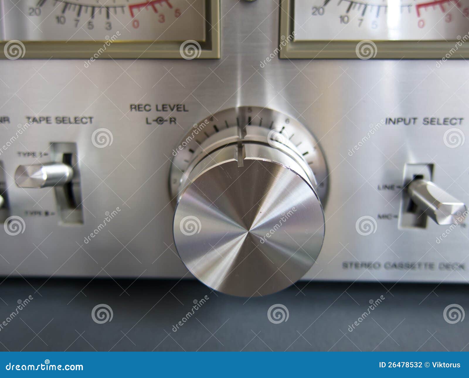 Recording Level Knob Closeup Stock Photo Image of stereo, hifi 26478532
