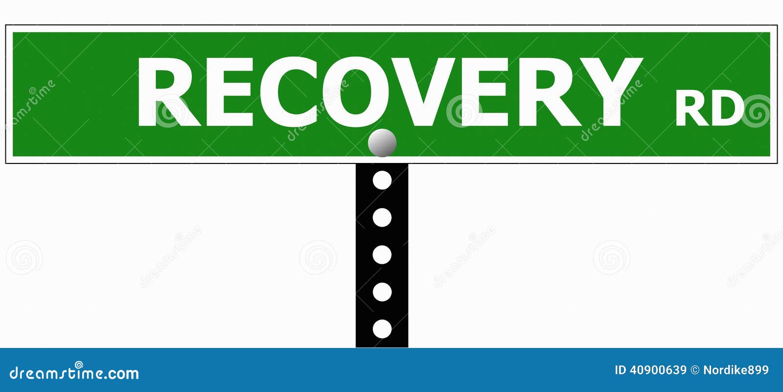 Recovery Road Sign stock illustration. Illustration of lettering - 40900639