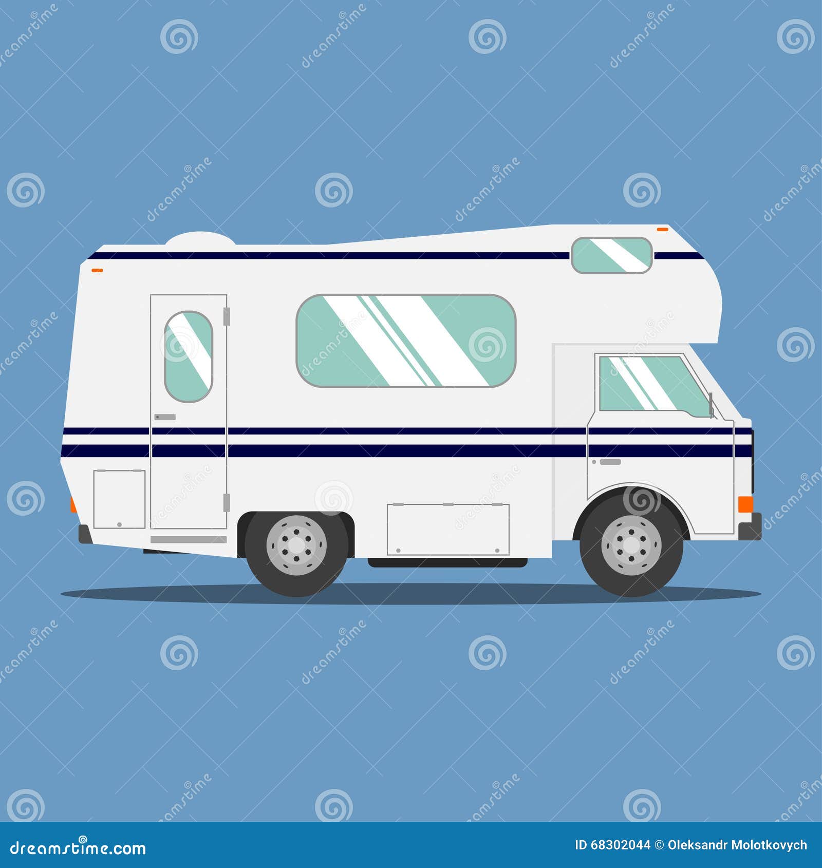 Recreational Motor Home Vehicle Stock Vector Image 