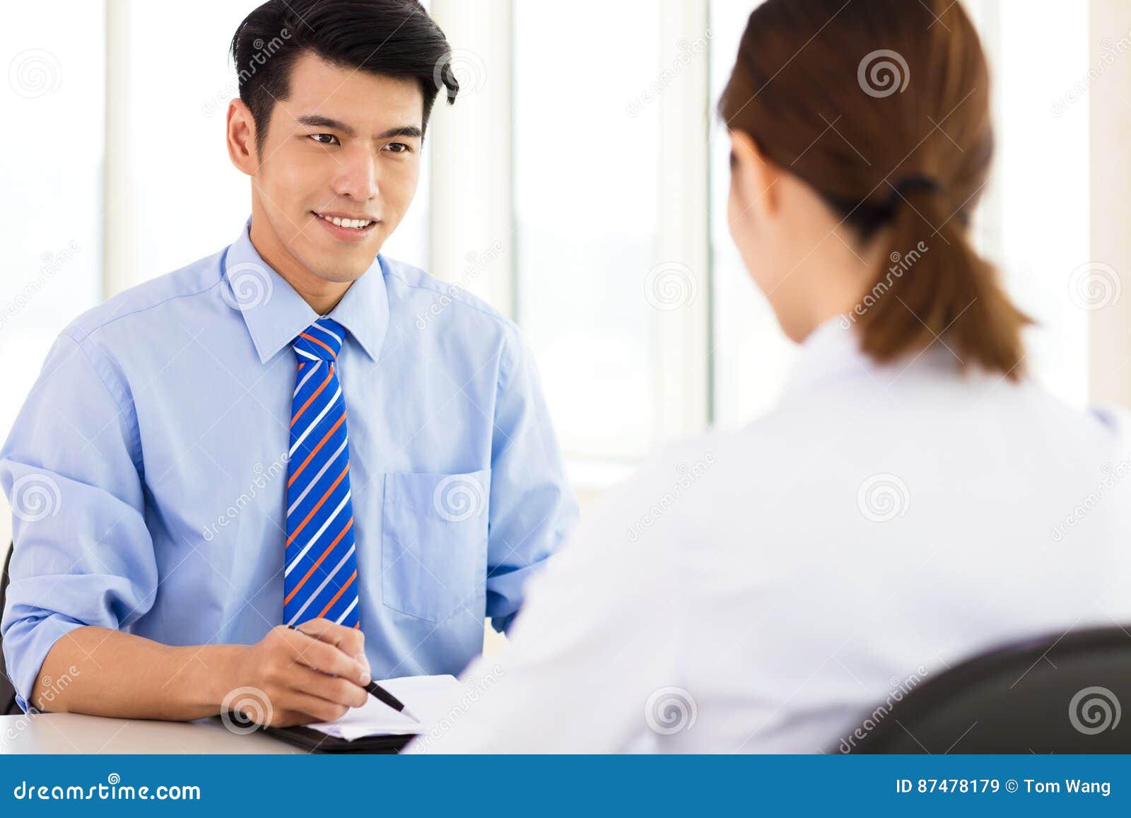 recruiter checking the candidate during job interview