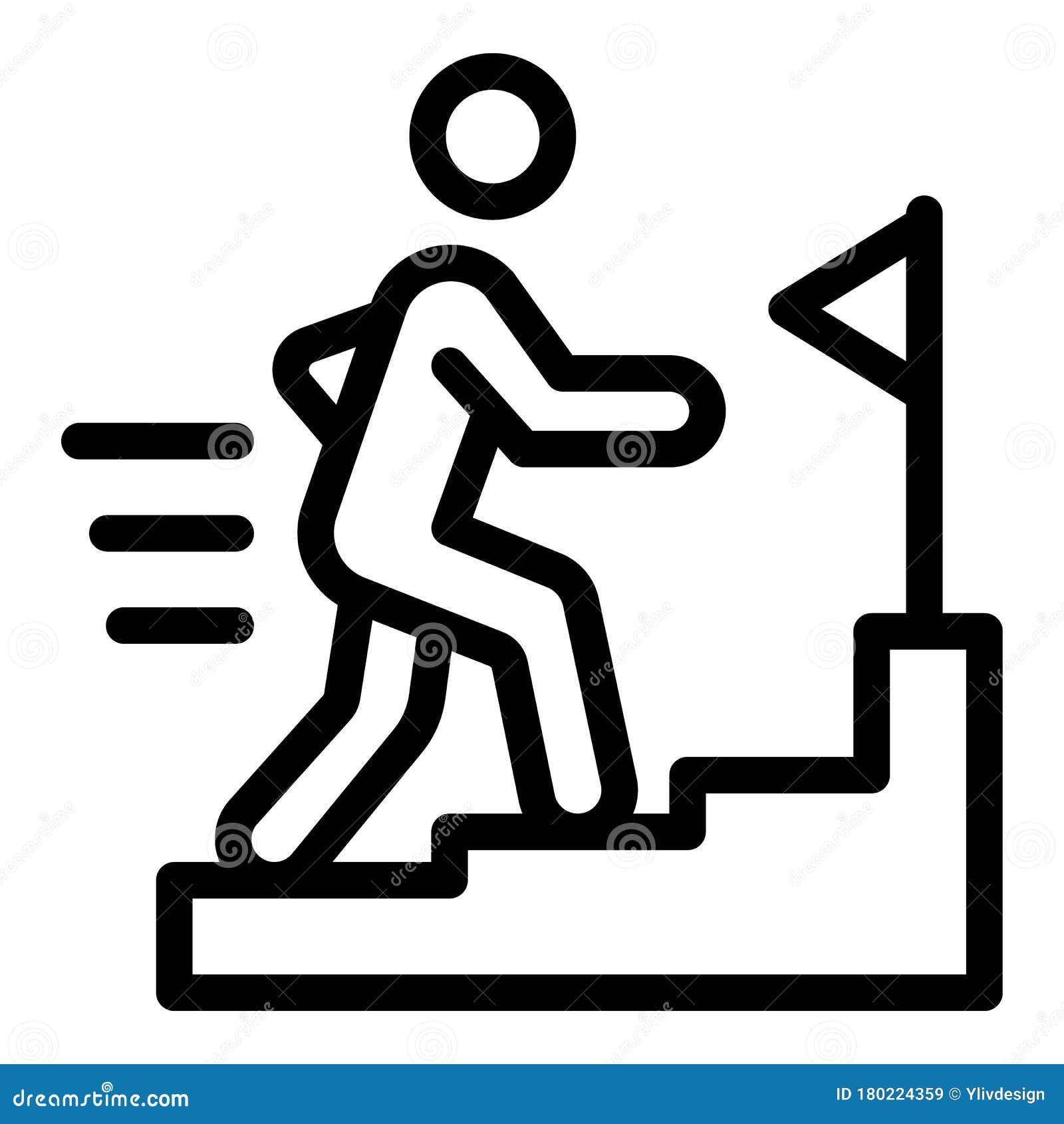 recruiter stairs work icon, outline style