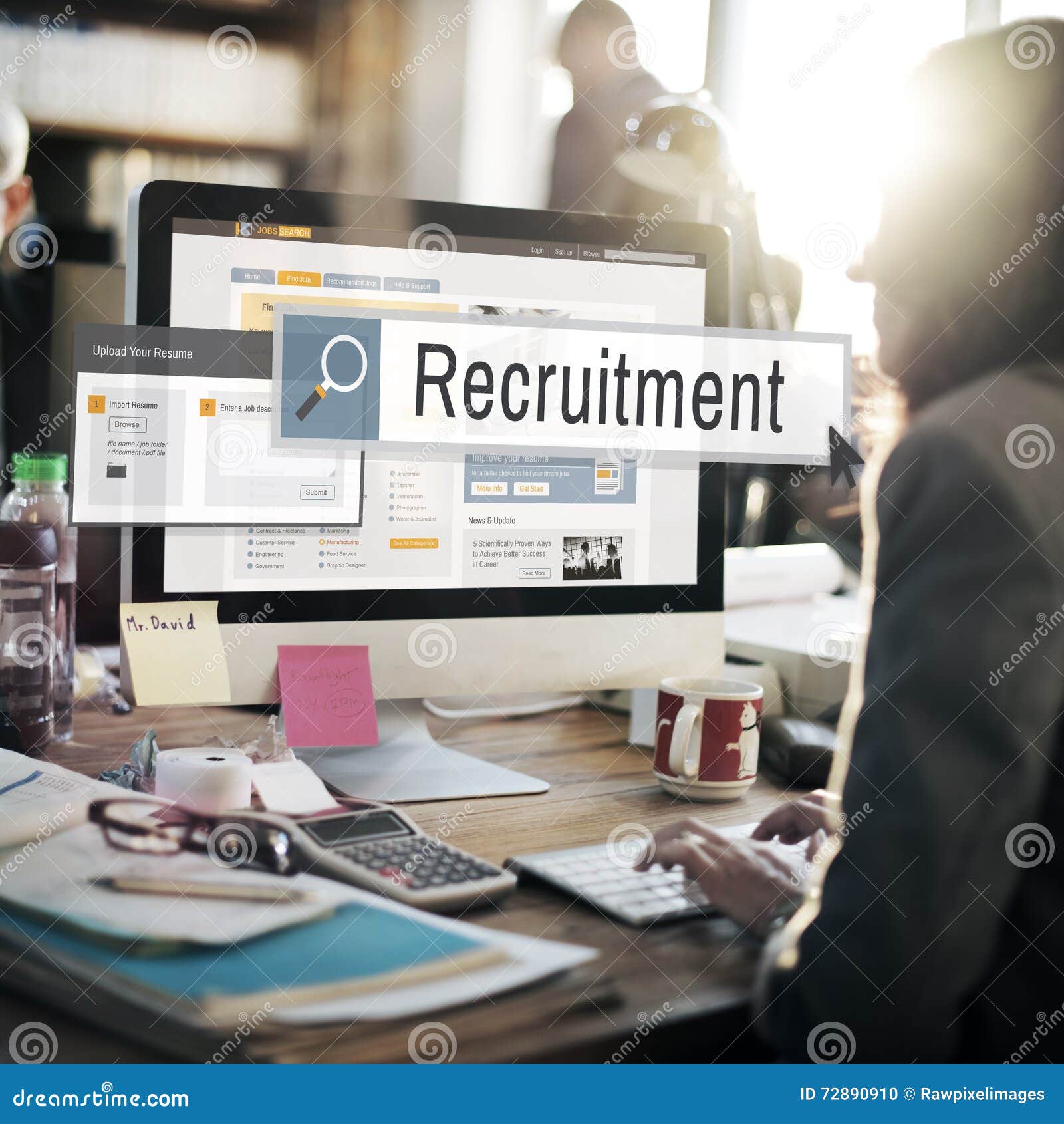 recruitment job work vacancy search concept