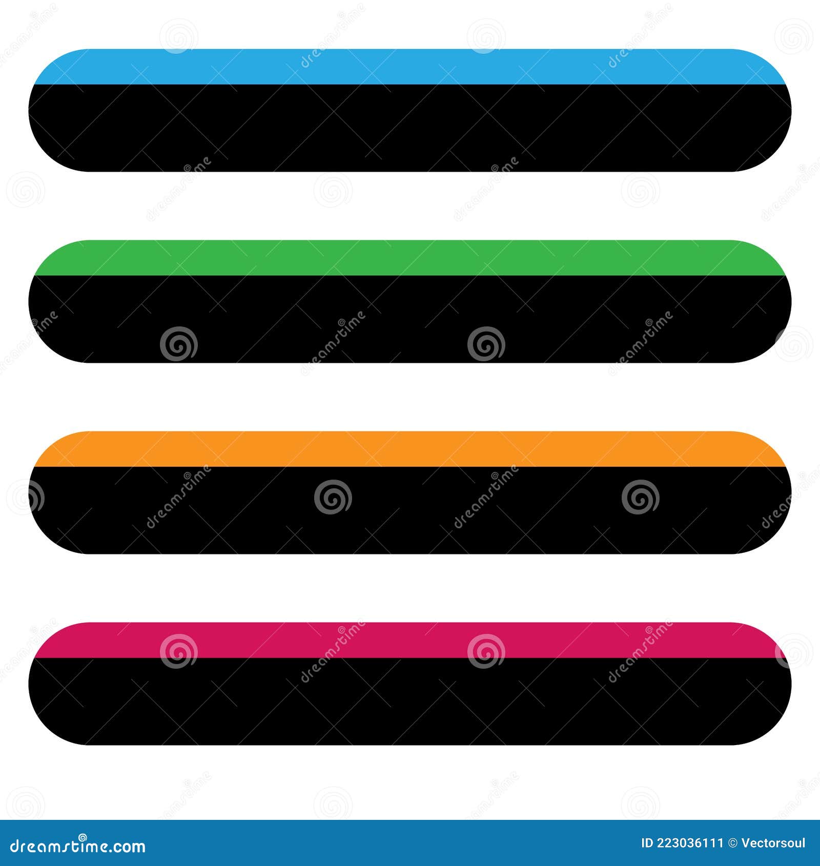 rectangle banner, plaque, button, tag and label  with empty, blank copyspace
