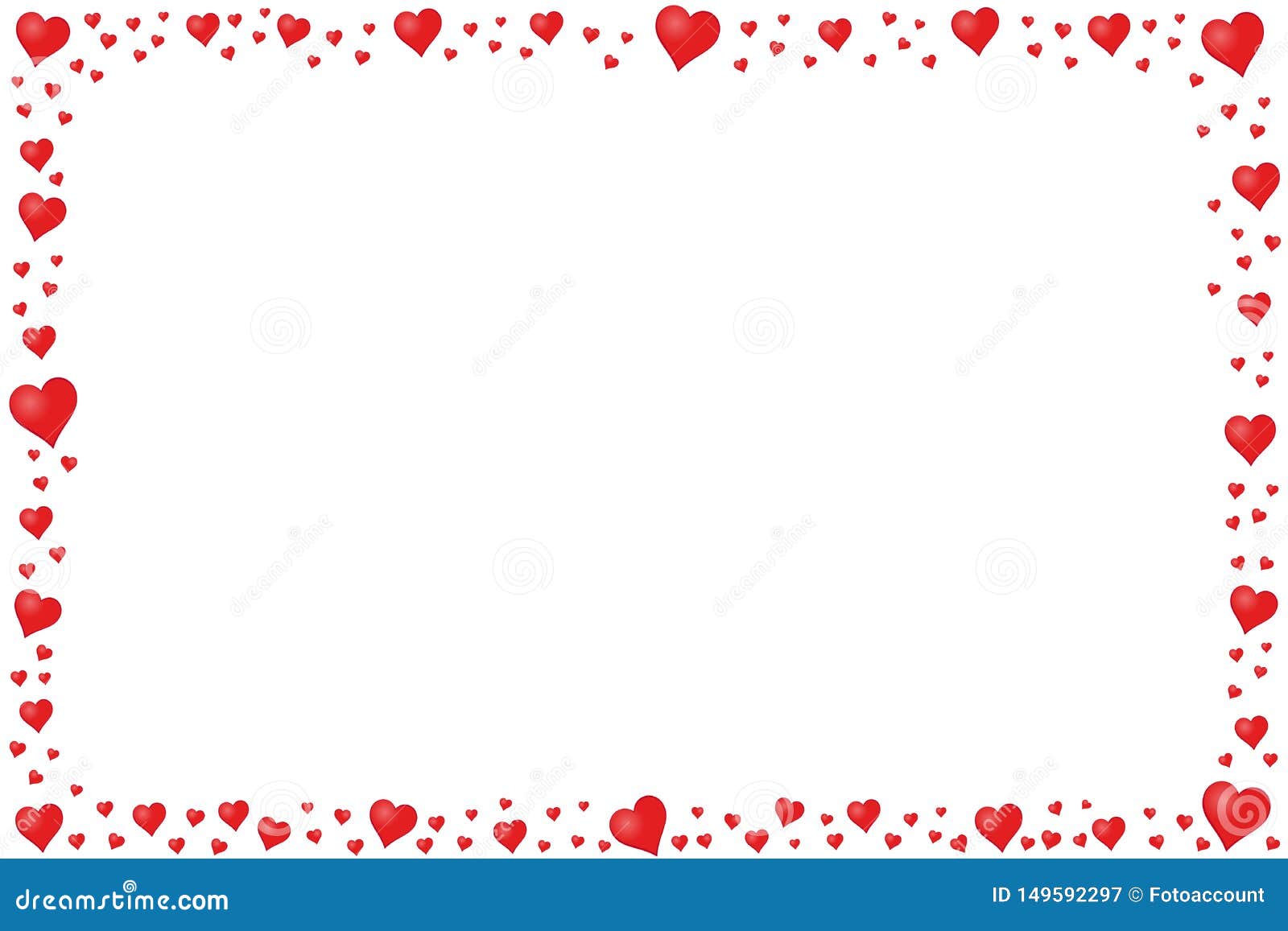 Download Rectangle Frame Made Of Red Hearts - Vector Illustration ...