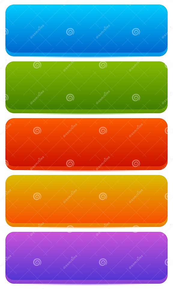 Rectangle Horizontal Bright, Colorful Button, Banner Backgrounds Stock ...