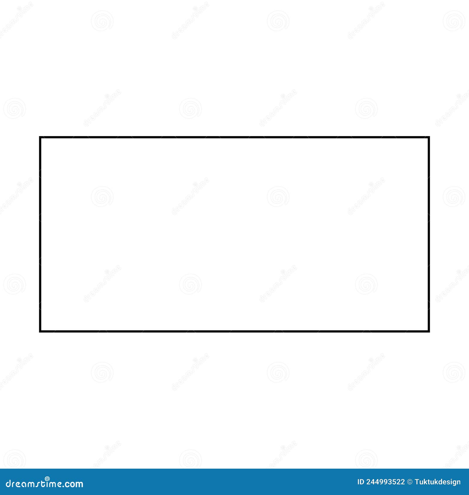 Rectangle Shape Icon Vector Outline Stroke Symbol For Creative Graphic ...