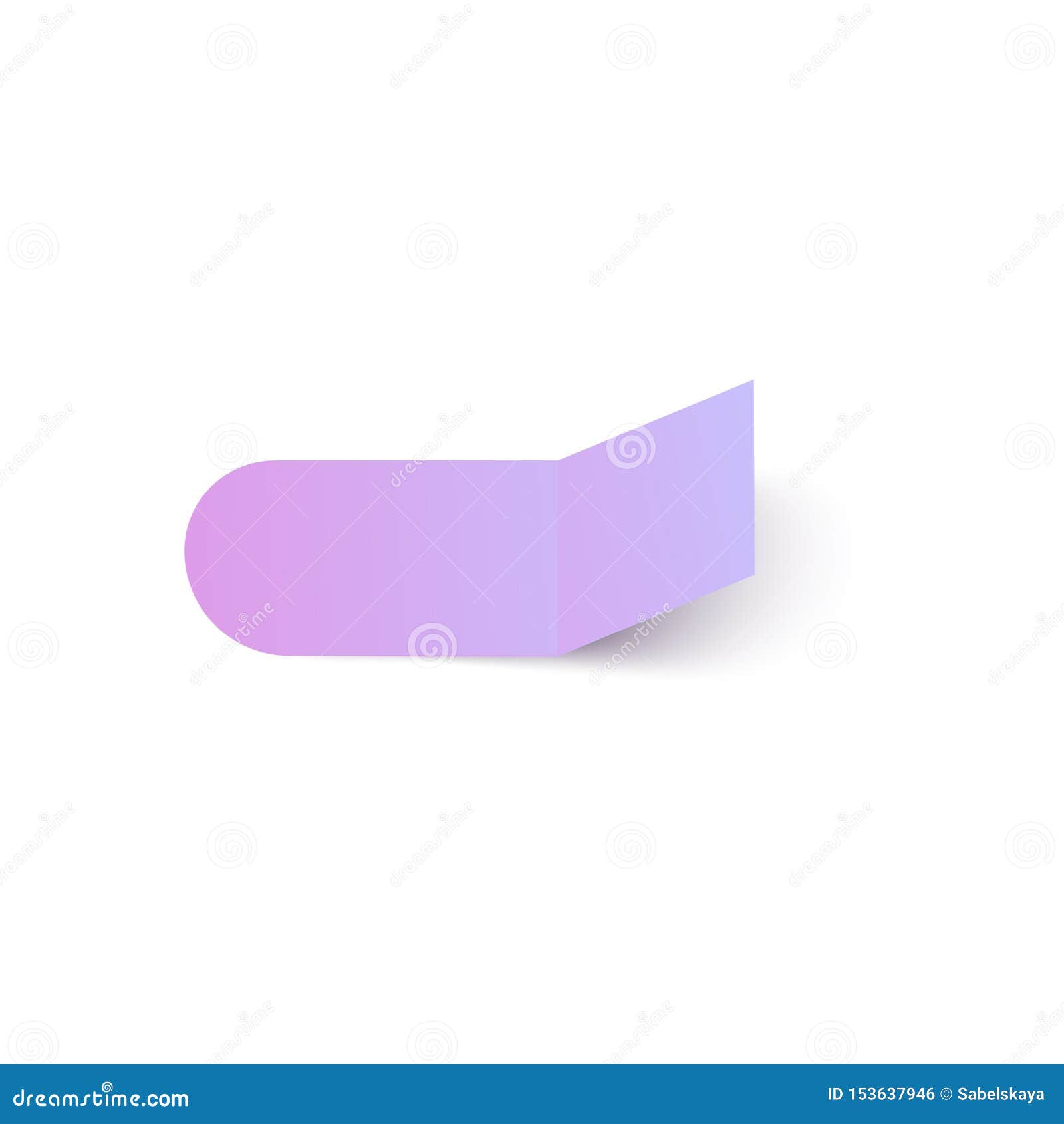 Download Rectangle Sticker Realistic Mock Up, Purple Paper Label With Blank Space For Text Stock Vector ...